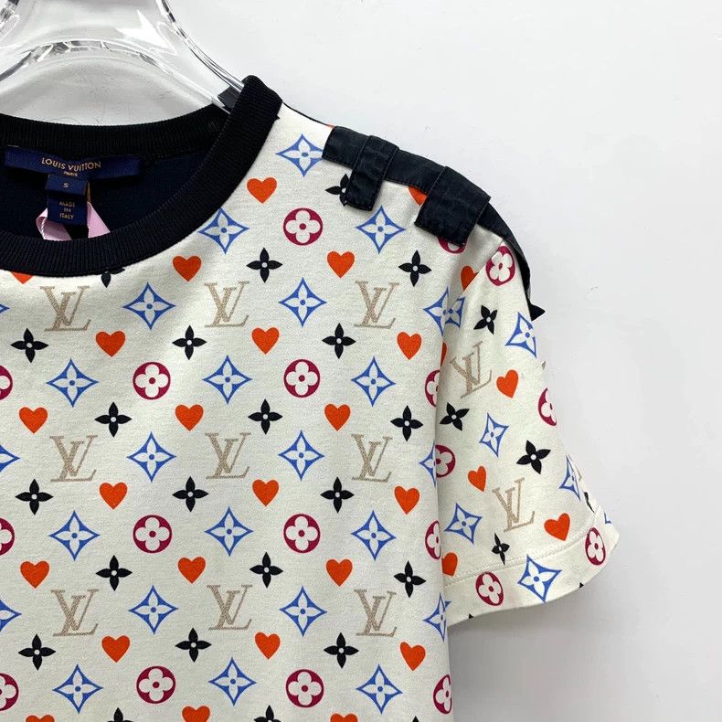 Louis Vuitton Louis Vuitton Color-block logo presbyopic heart print cott Size S / US 4 / IT 40 - 3 Thumbnail