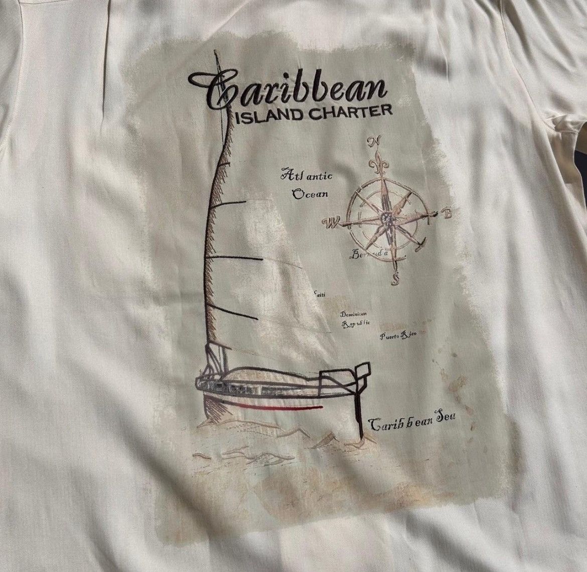 Caribbean Caribbean Off-White Polo with Embroidered Sailboat Men’s M Size US M / EU 48-50 / 2 - 3 Thumbnail