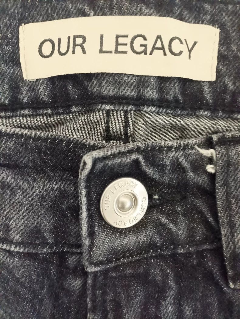 Our Legacy Our LegacyLeather butterfly jeans Size US 31 - 3 Thumbnail