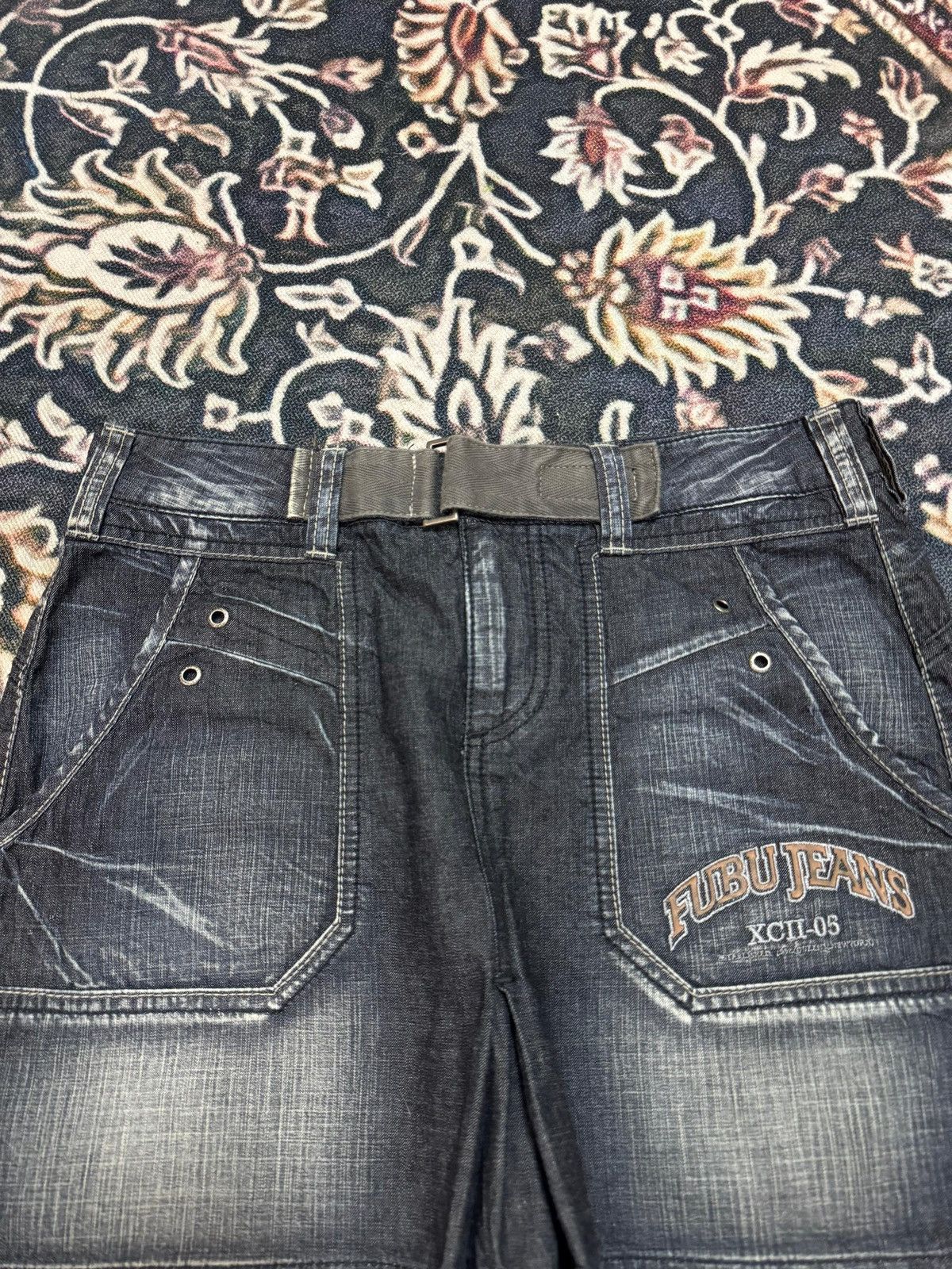 Seditionaries Vintage Fubu Jeans Punk Grunge Mini Skirt Denim Punk Skirt Size 30" / US 8 / IT 44 - 3 Thumbnail