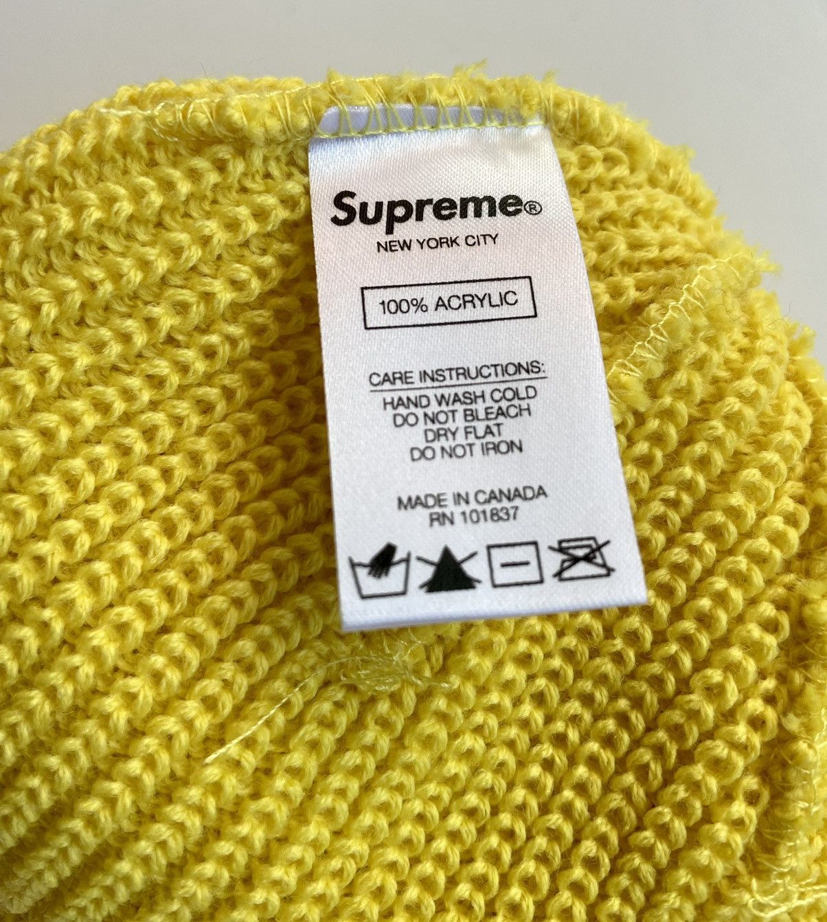 Supreme FW20 Supreme Loose Gauge Beanie YELLOW Size ONE SIZE - 3 Thumbnail