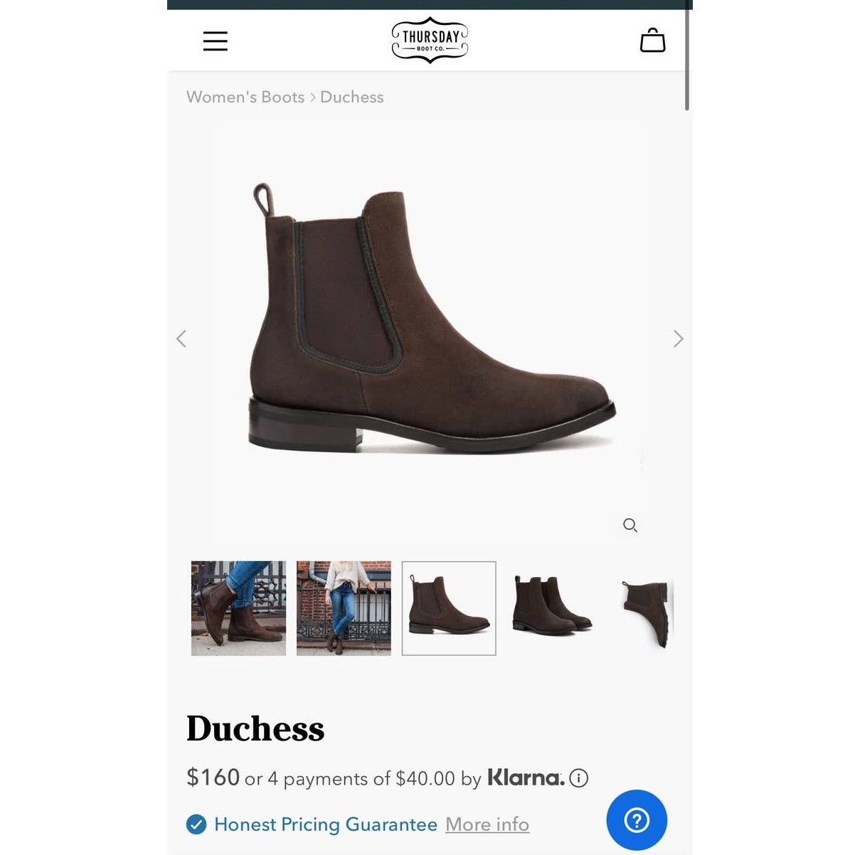 Thursday Boot Company Thursday Boot Co Women's Brown Duchess Suede Chelsea Boots 7 Size US 7 / IT 37 - 7 Thumbnail
