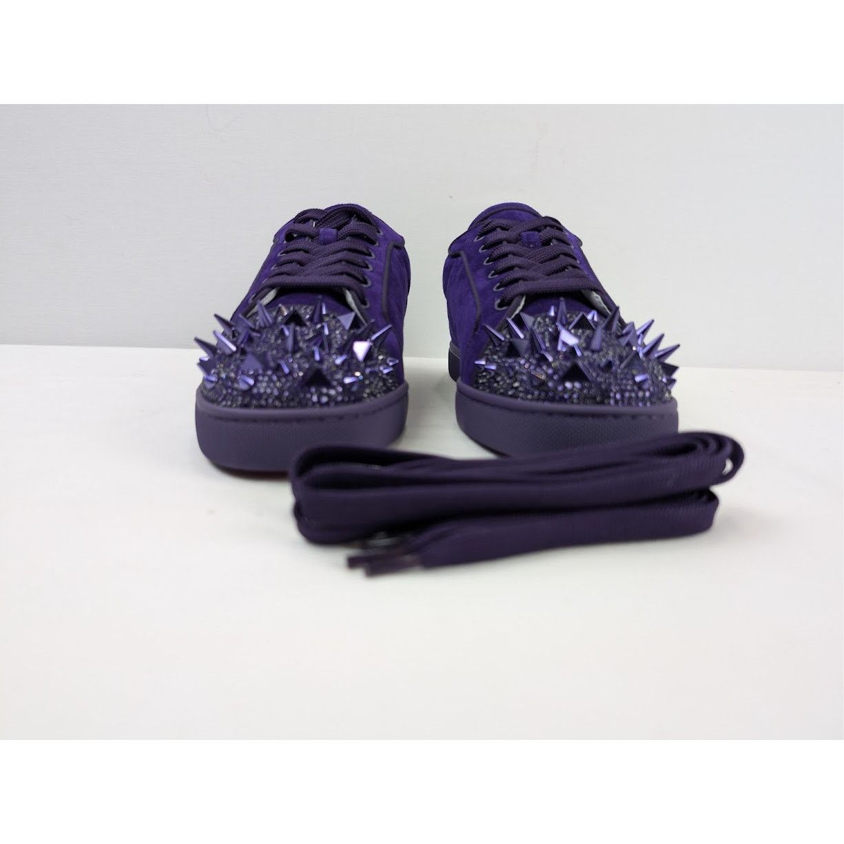 Christian Louboutin o1rshd1 Junior Pik Strass Sneakers in Blue Size US 8 / EU 41 - 8 Thumbnail