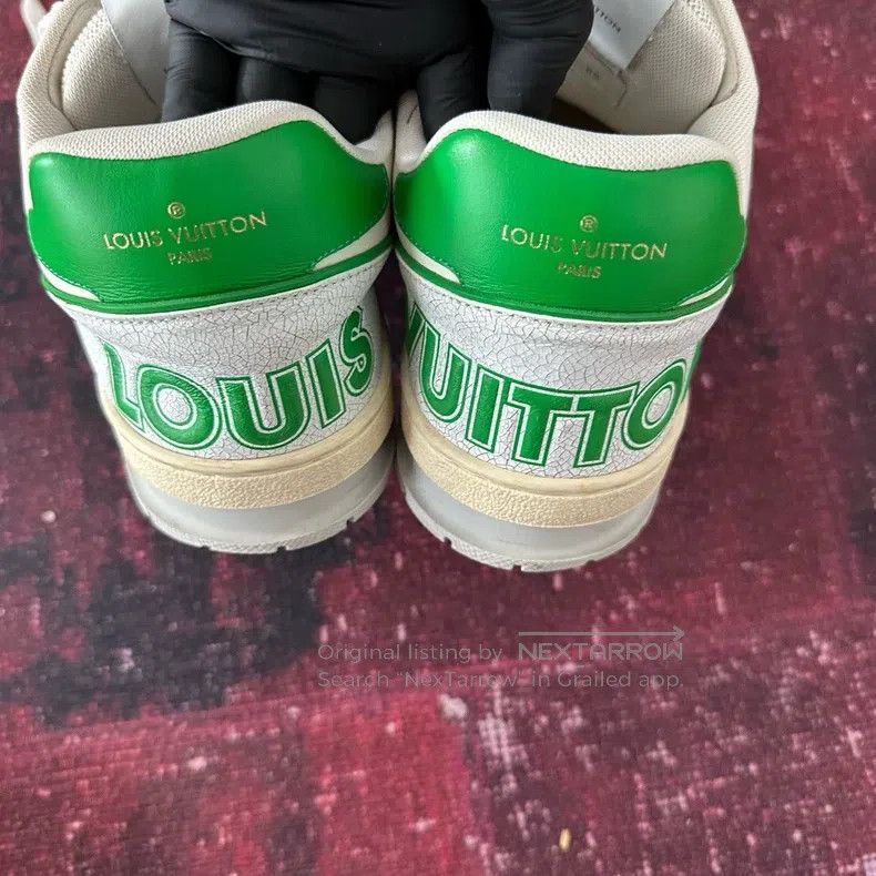 Louis Vuitton Louis Vuitton White and green velcro trainer board shoes Size US 8.5 / EU 41-42 - 7 Thumbnail