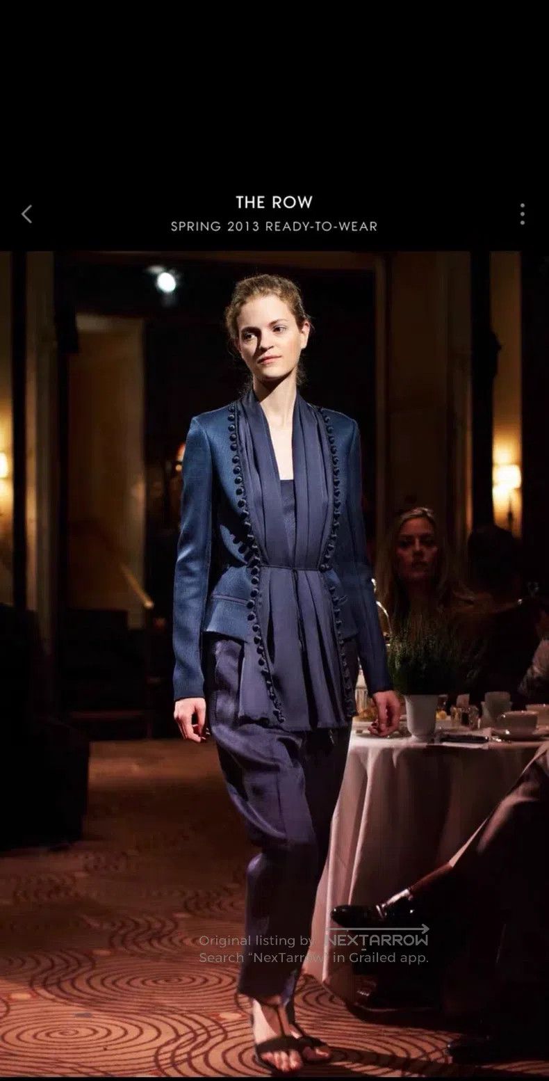 The Row The Row Dark blue wool and silk blazer Size S / US 4 / IT 40 - 1 Thumbnail