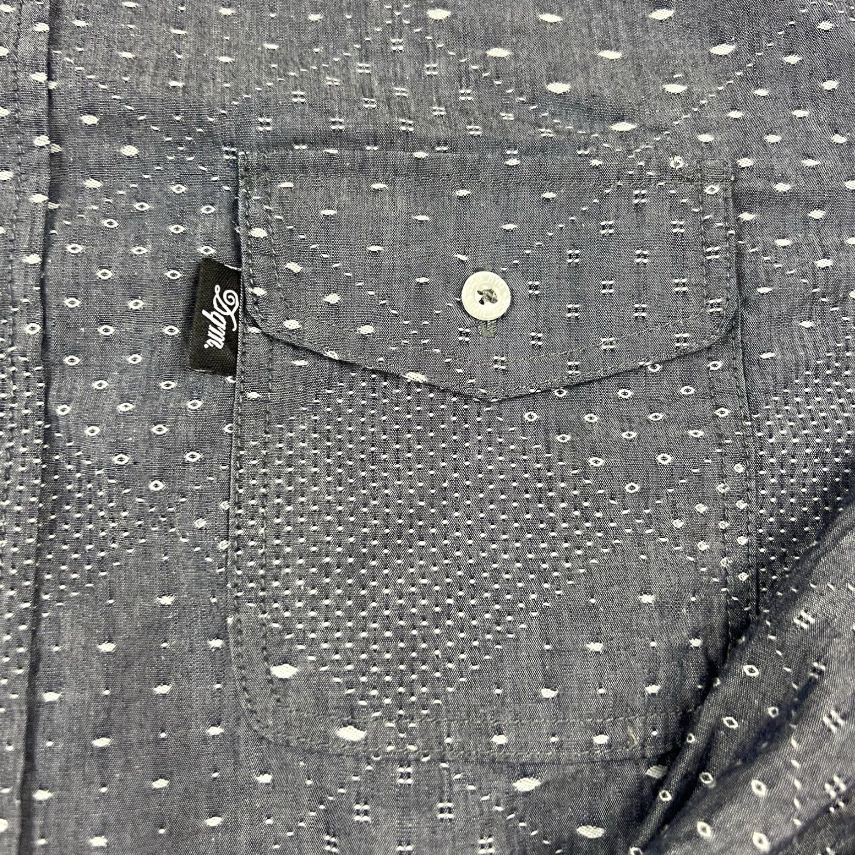 Vintage Daves Quality Shirt Mens Medium Gray Long Sleeve Button-Up Abstract DQM New York Size US M / EU 48-50 / 2 - 2 Thumbnail