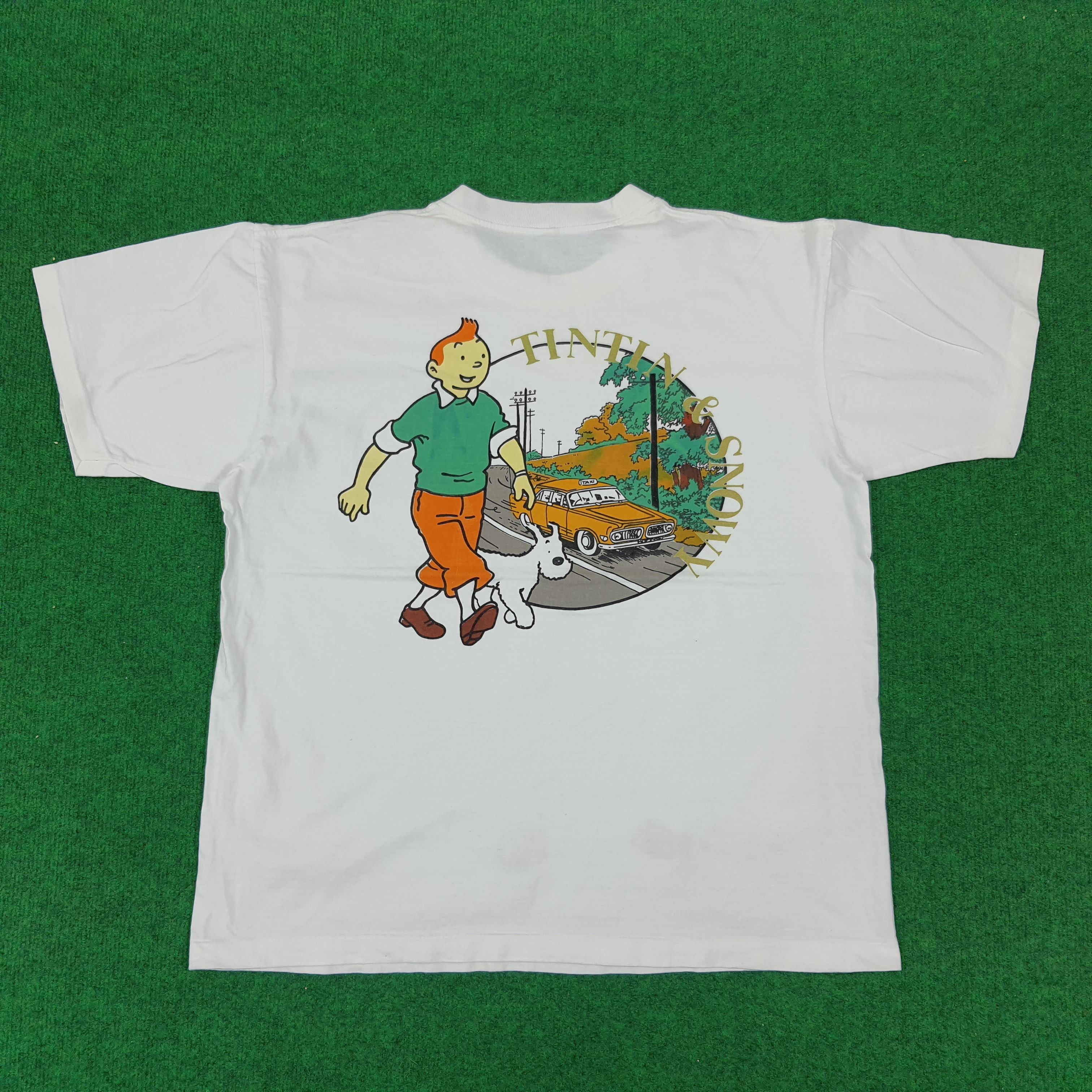 Vintage Vintage Adventure of TinTin & Snowy America Tshirt Size US L / EU 52-54 / 3 - 1 Thumbnail