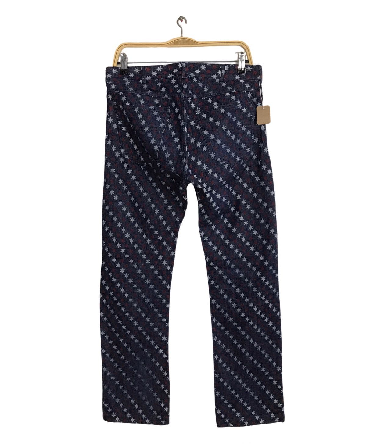 Katharine Hamnett London Katherine Hamnett London Indigo Denim Pant Star Over Printed Size 32" / US 10 / IT 46 - 2 Thumbnail