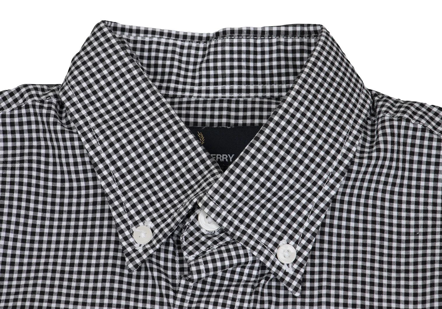 Fred Perry Camouflage Gingham Check Shirt in Black and White, XS Size US XS / EU 42 / 0 - 3 Thumbnail