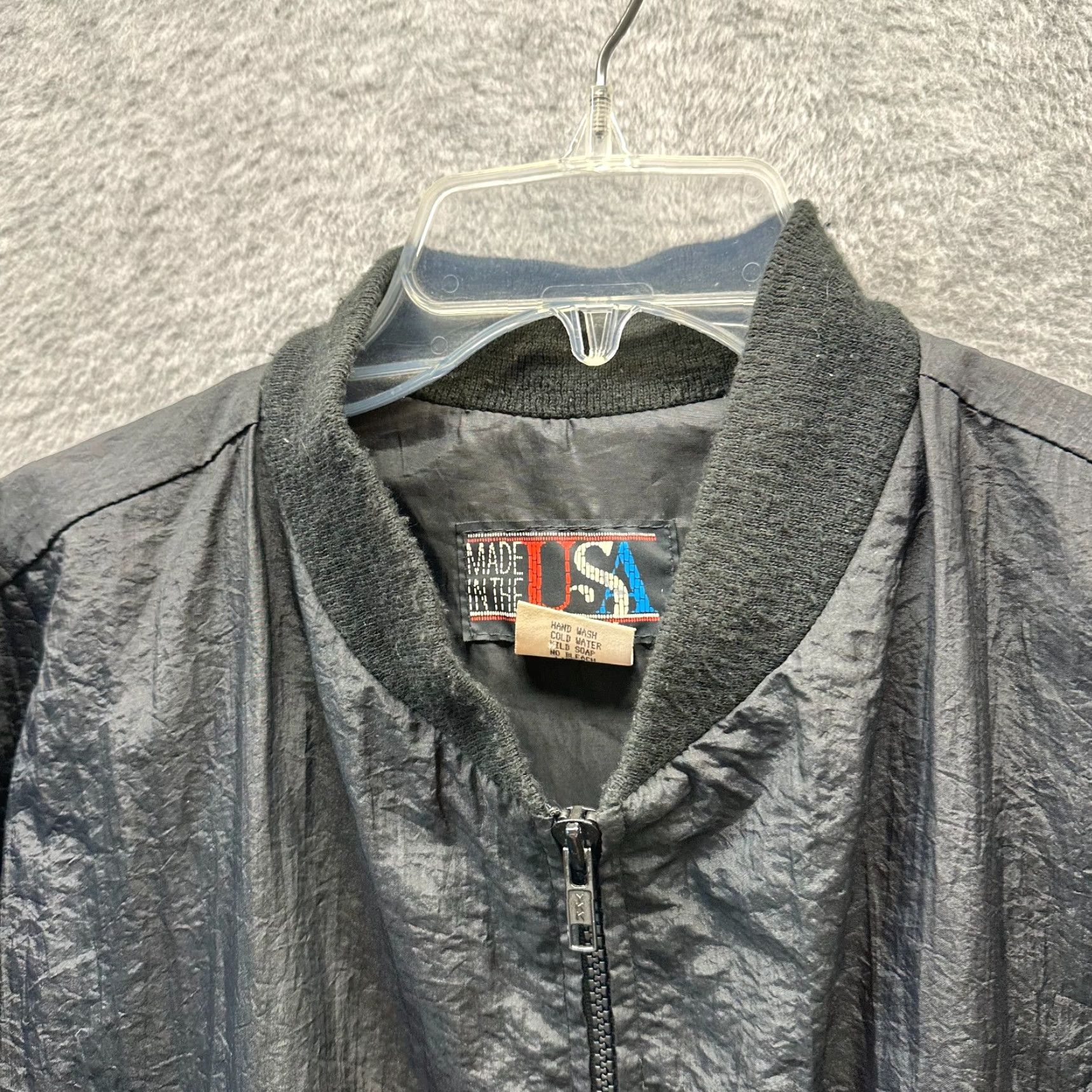 Vintage VINTAGE Luxor Jacket Mens Large Black Satin Bomber Made in USA Las Vegas 80s Size US L / EU 52-54 / 3 - 3 Thumbnail