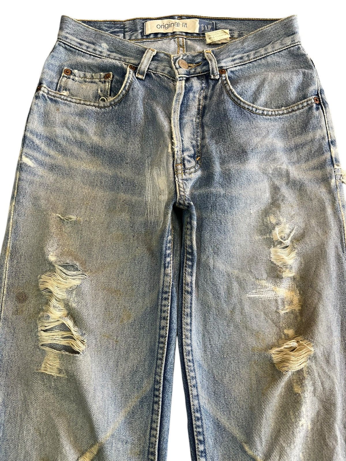 Gap Vintage Gap Blue Jeans Ripped Distressed Denim Size US 28 / EU 44 - 2 Thumbnail