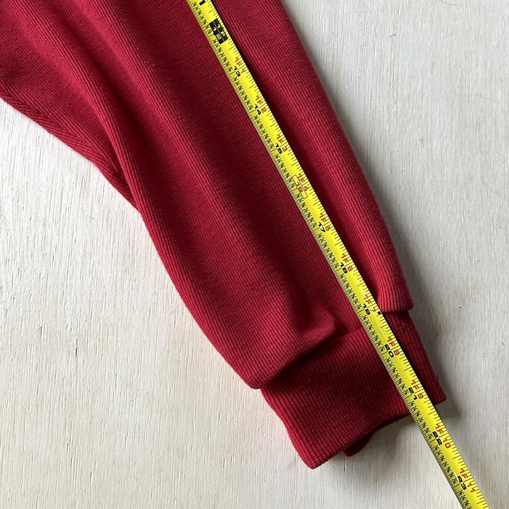 Vintage Alfred Dunner Womens Large Red Floral Embroidered Zip Long Sleeve Polo Shirt Size L / US 10 / IT 46 - 6 Thumbnail