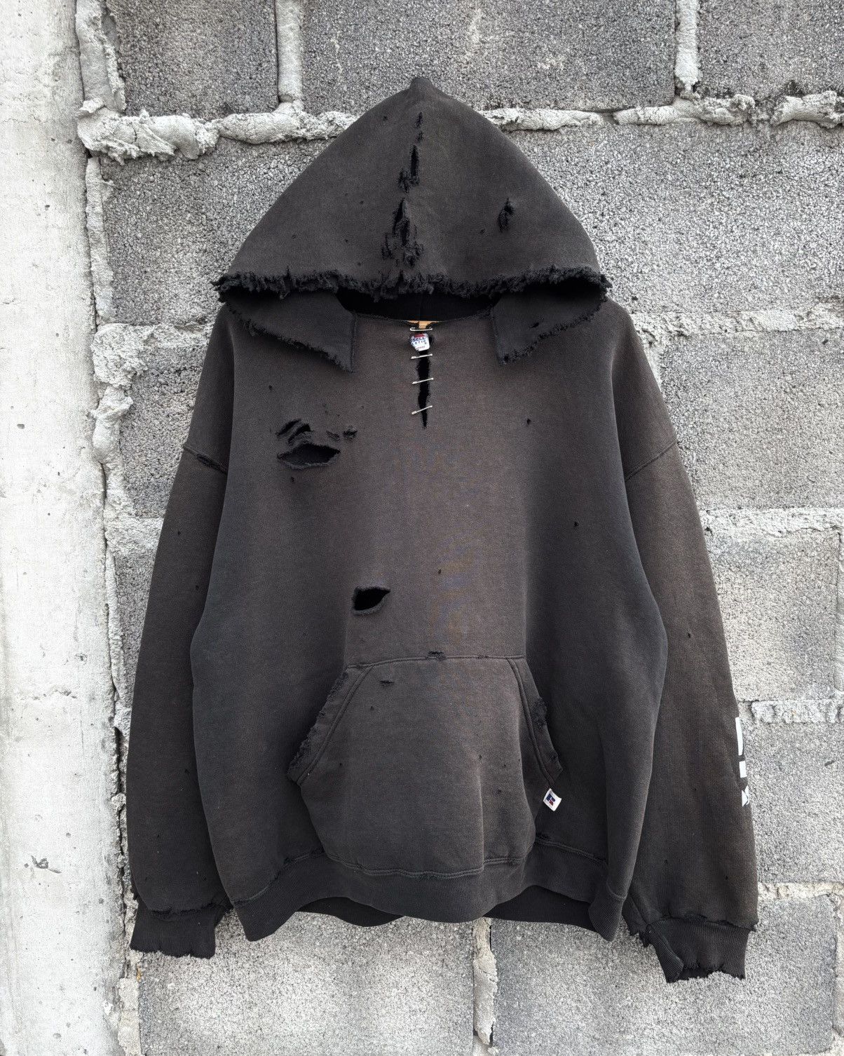 Russell Athletic Thrashed Faded Distressed Russell Hoodie ERD Grunge Size US L / EU 52-54 / 3 - 4 Thumbnail