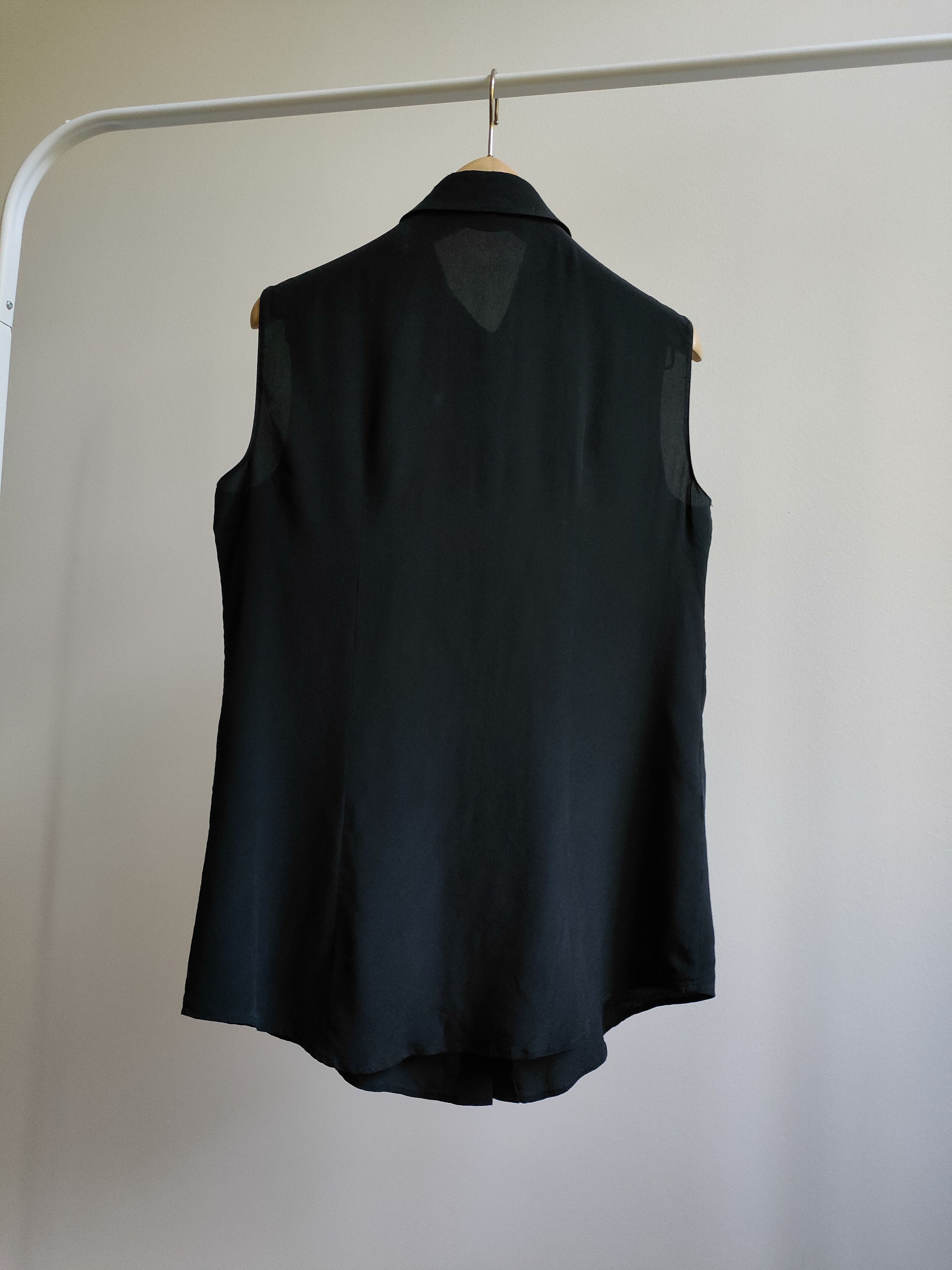 Prada Prada Crepe de Chine Silk Bib Sleeveless Shirt Size M / US 6-8 / IT 42-44 - 3 Thumbnail