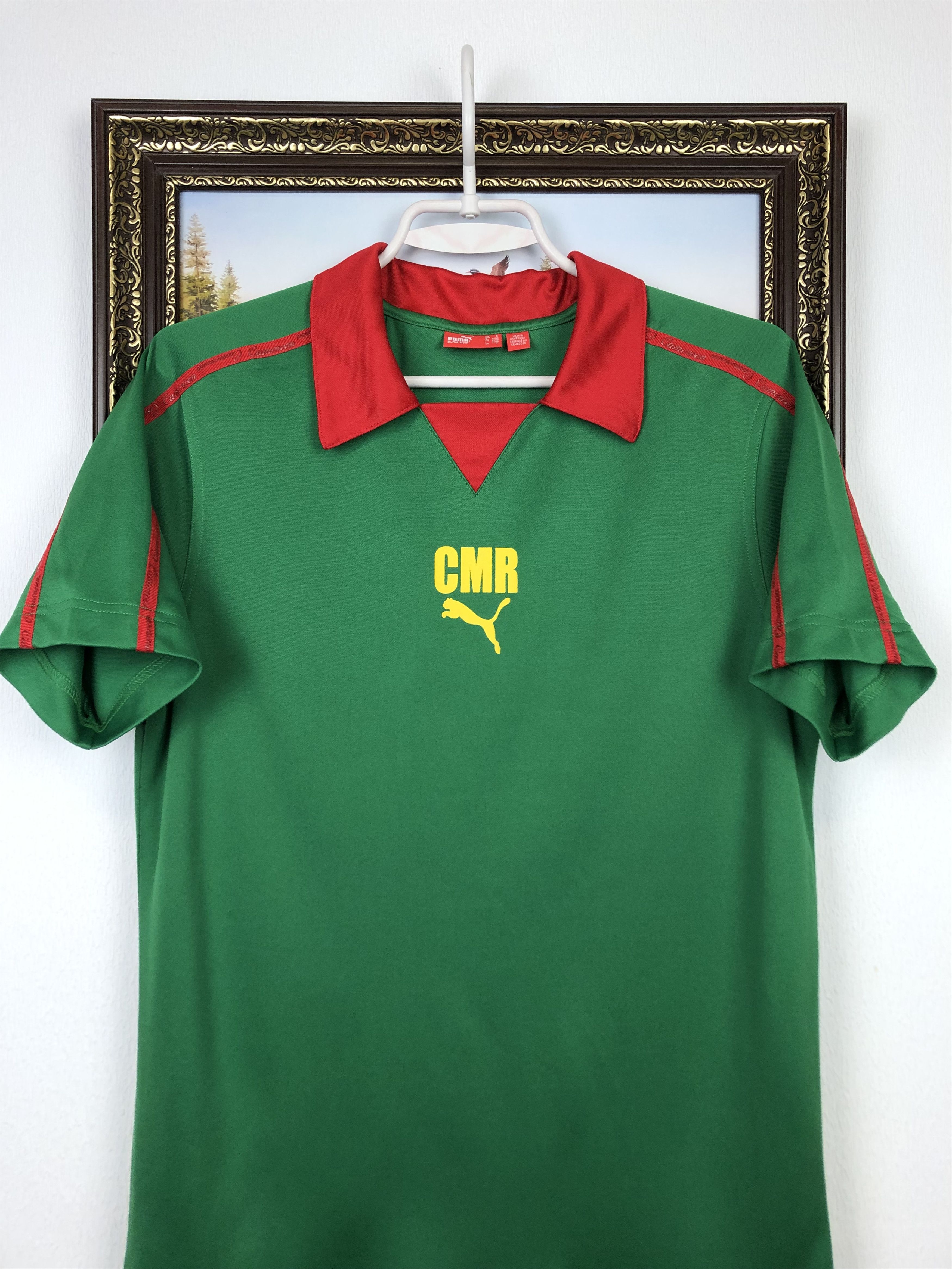 Puma Vintage Cameroon Football Shirt Soccer Jersey Tee Hype Size US S / EU 44-46 / 1 - 2 Thumbnail