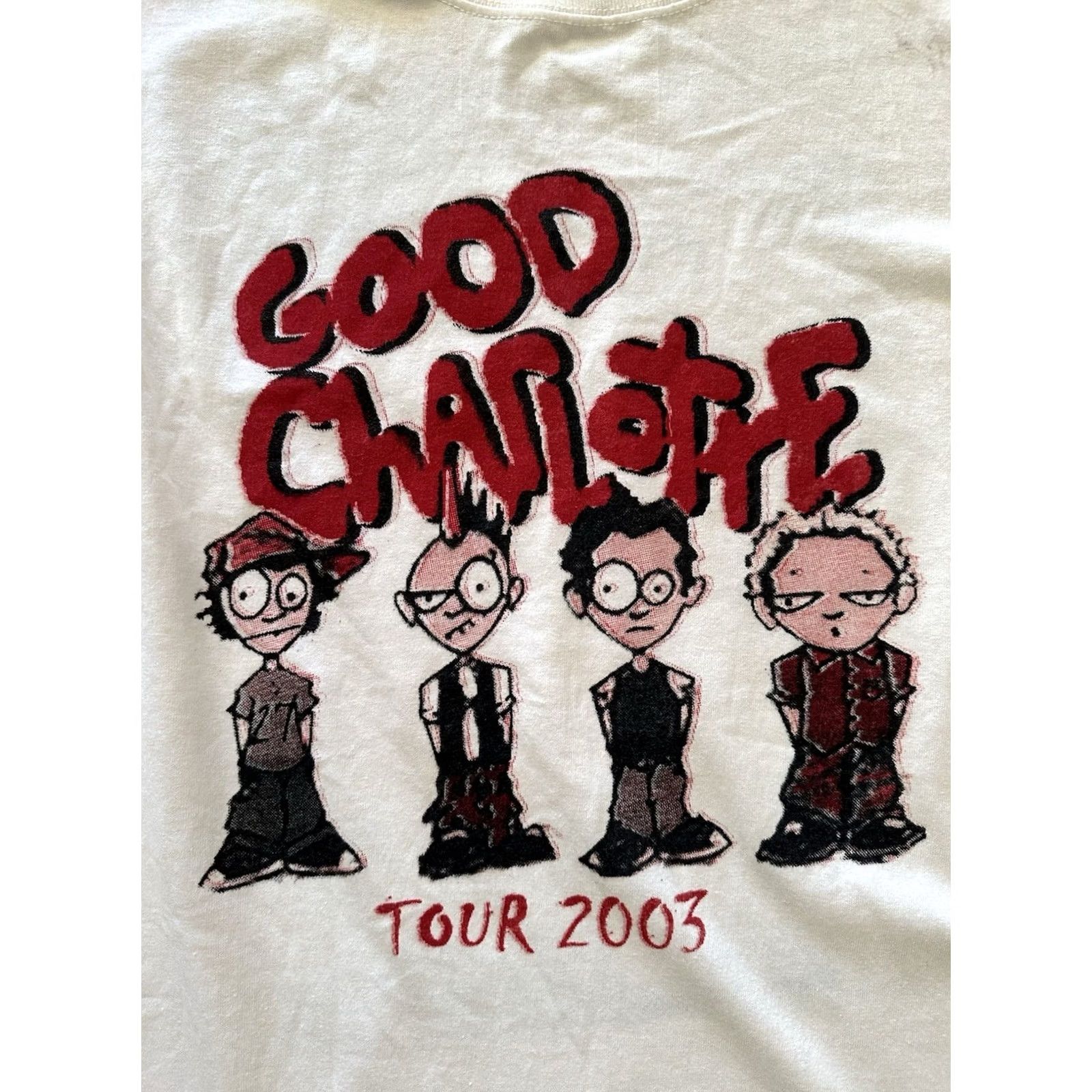 Vintage VINTAGE Good Charlotte Concert TEE 2003 Young & Hopeless World Tour RARE L NWOT Shirt Men White 2000s Y2K Boys Womens Mens Size US L / EU 52-54 / 3 - 3 Thumbnail