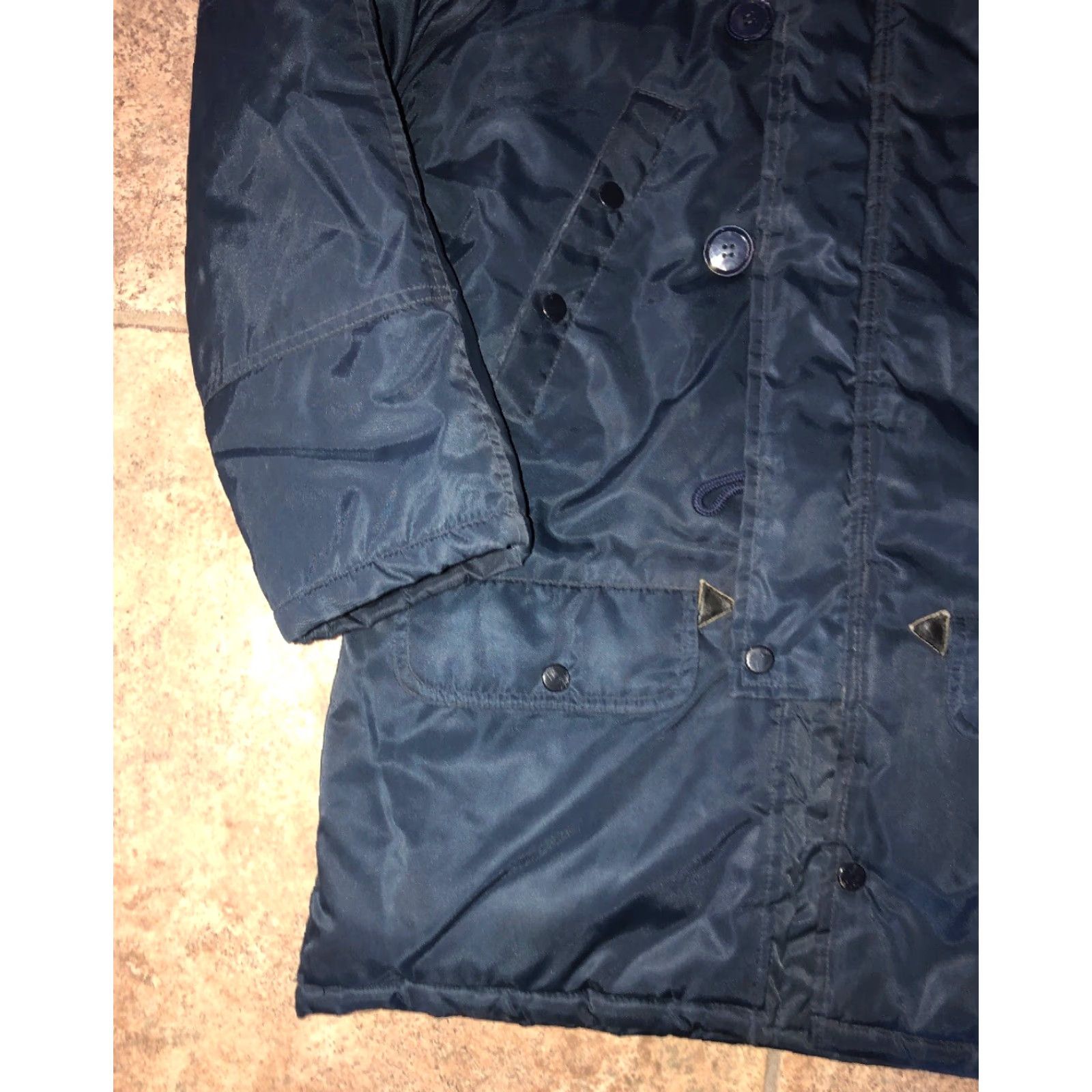 Vintage Blue Quilted Flying Jacket for Men, Full Zip, Size 16, Casual Size US XL / EU 56 / 4 - 3 Thumbnail