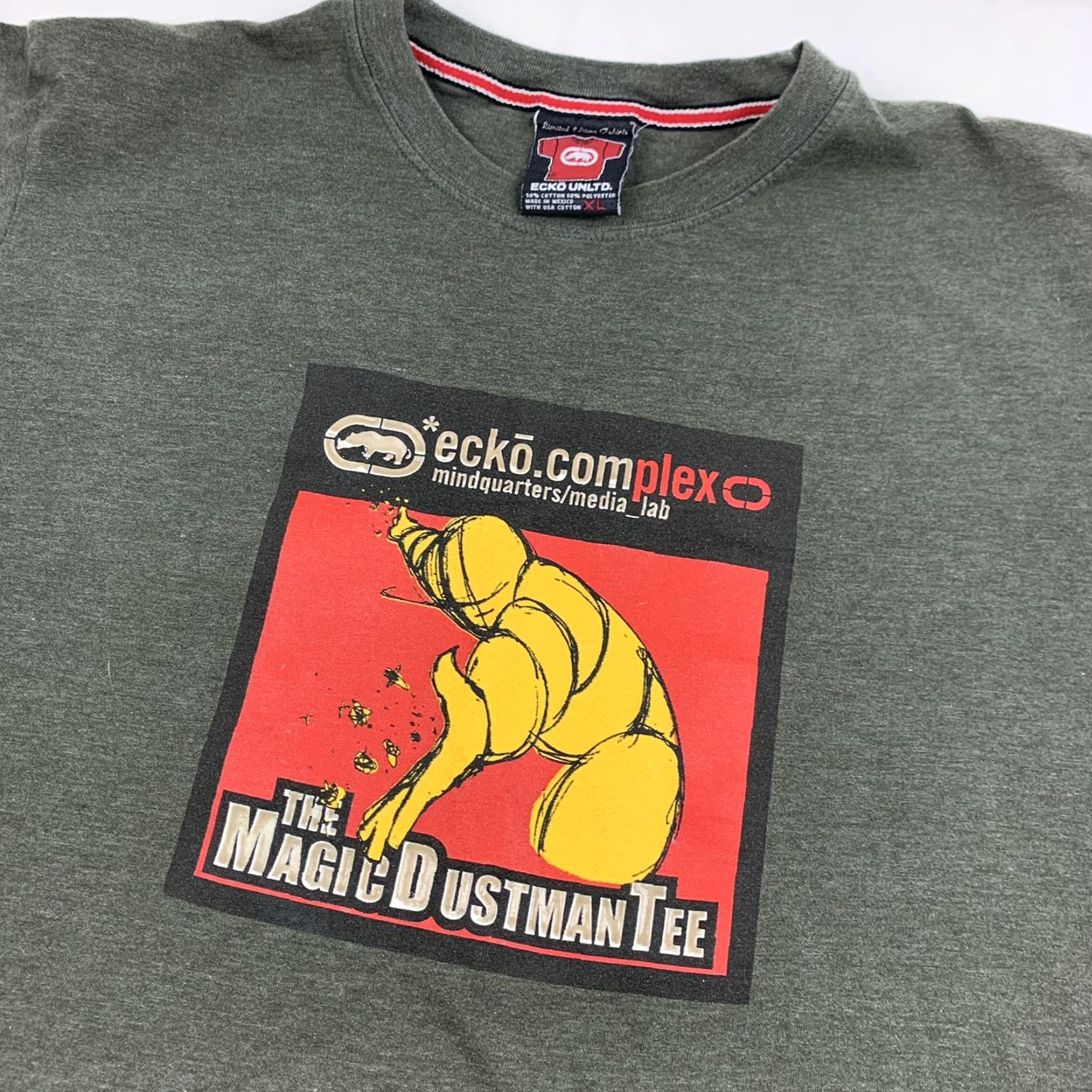 Ecko Unltd. VINTAGE Ecko Unltd T-Shirt Adult XL Gray Limited Edition Magic Dustman Tee Y2K Hip Hop 90s Logo Mens Size US XL / EU 56 / 4 - 4 Thumbnail