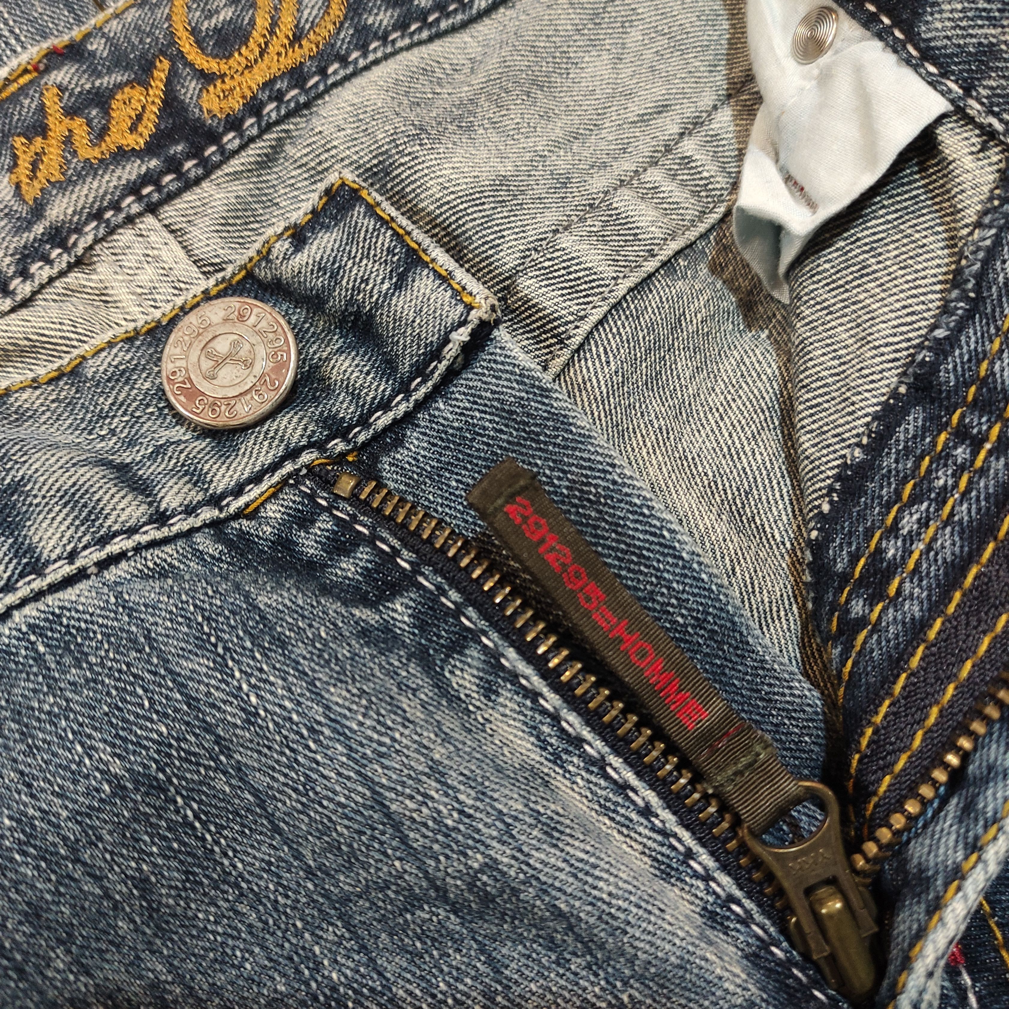 291295=Homme 291259 = Homme Distressed Denim — Y2K Japanese Punk Size US 30 / EU 46 - 9 Thumbnail