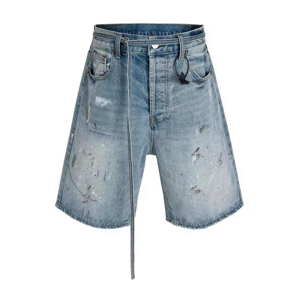 Vintage Washed Dirty Retro Vintage Style Loose Shorts Size US 30 / EU 46 - 1 Thumbnail