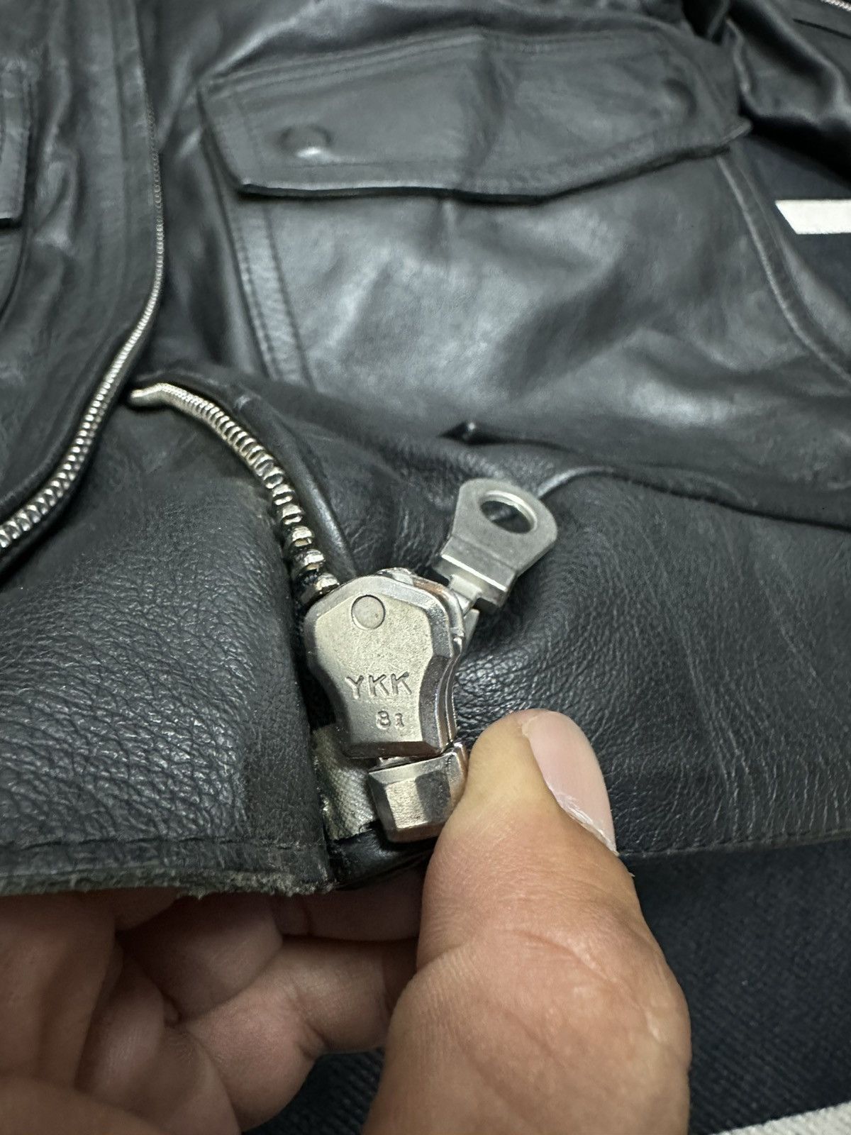 Leather × Vintage Vintage Beckumer Polizei Leather Jacket Similar to Vetements Size US M / EU 48-50 / 2 - 8 Thumbnail