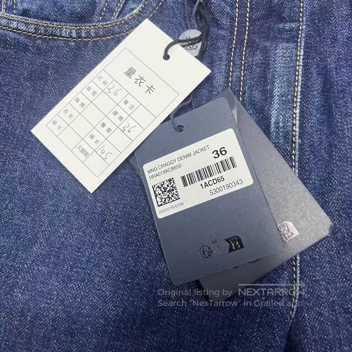 Louis Vuitton Louis Vuitton Blue Monogram Straight Jeans. Size US 36 / EU 52 - 2 Thumbnail