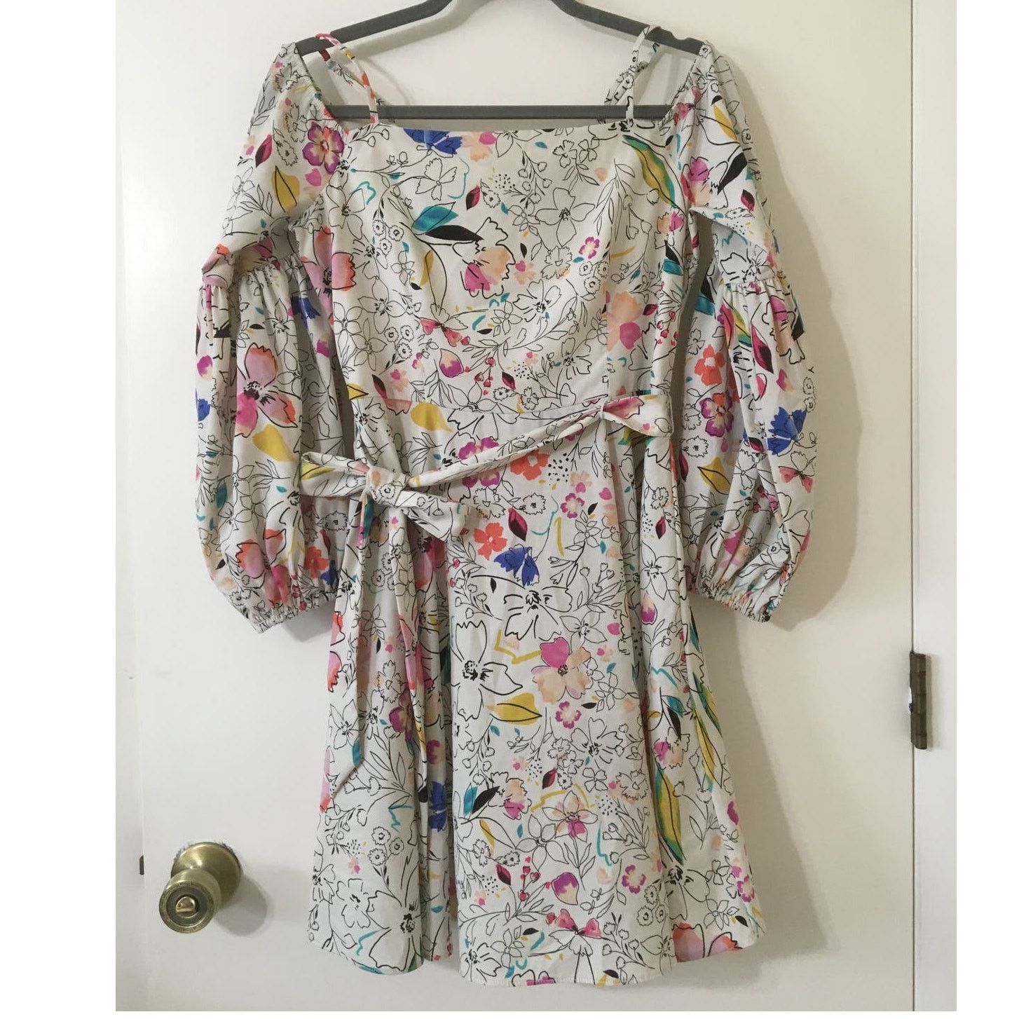 Other Clover and Sloane Medium Floral Dress Off Shoulder Spaghetti Size M / US 6-8 / IT 42-44 - 2 Thumbnail
