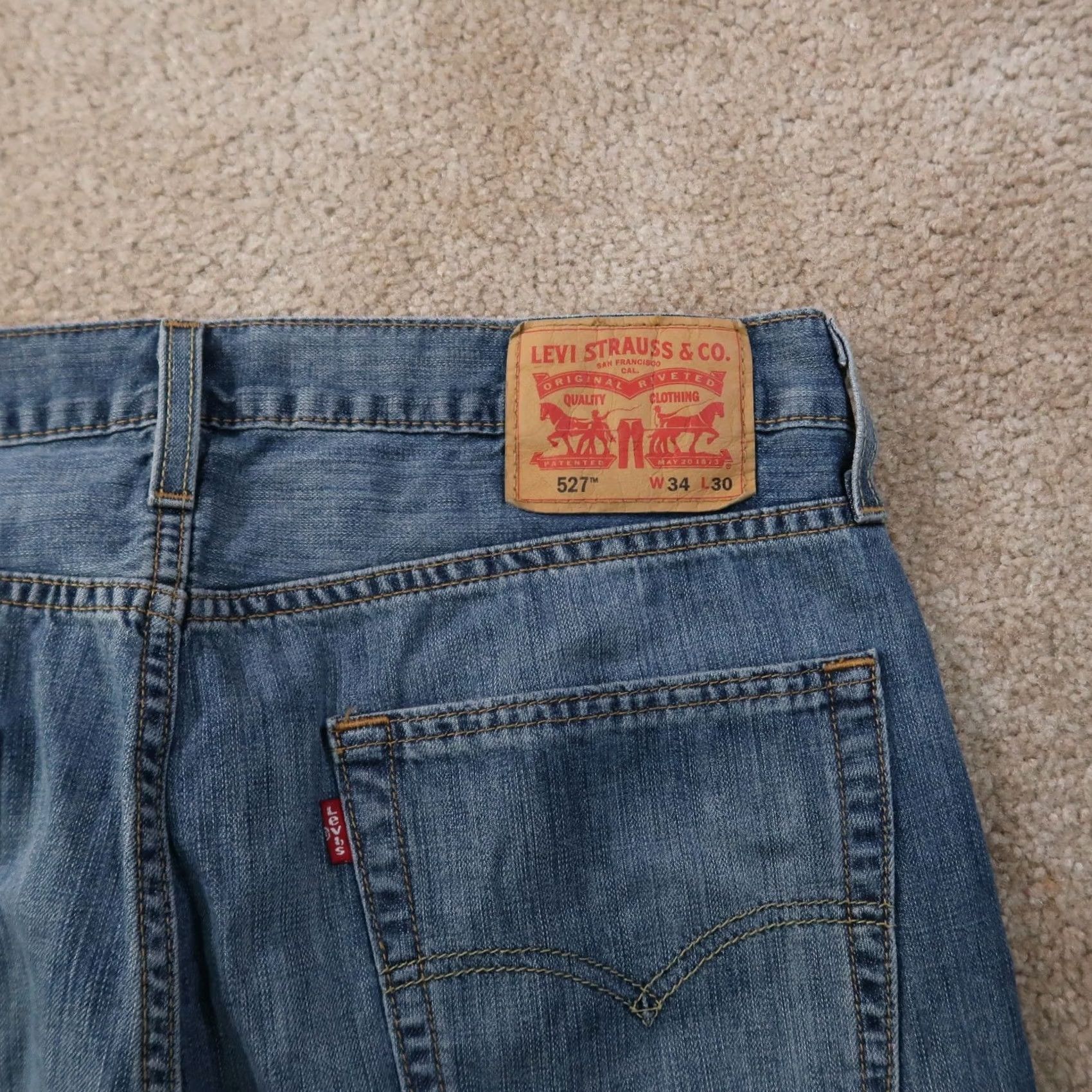 Levi's Levi's 527 Jeans Bootcut Denim 34x30 Blue Regular Men Vintage Distressed Western Cowboy Shirt? Size US 34 / EU 50 - 6 Thumbnail
