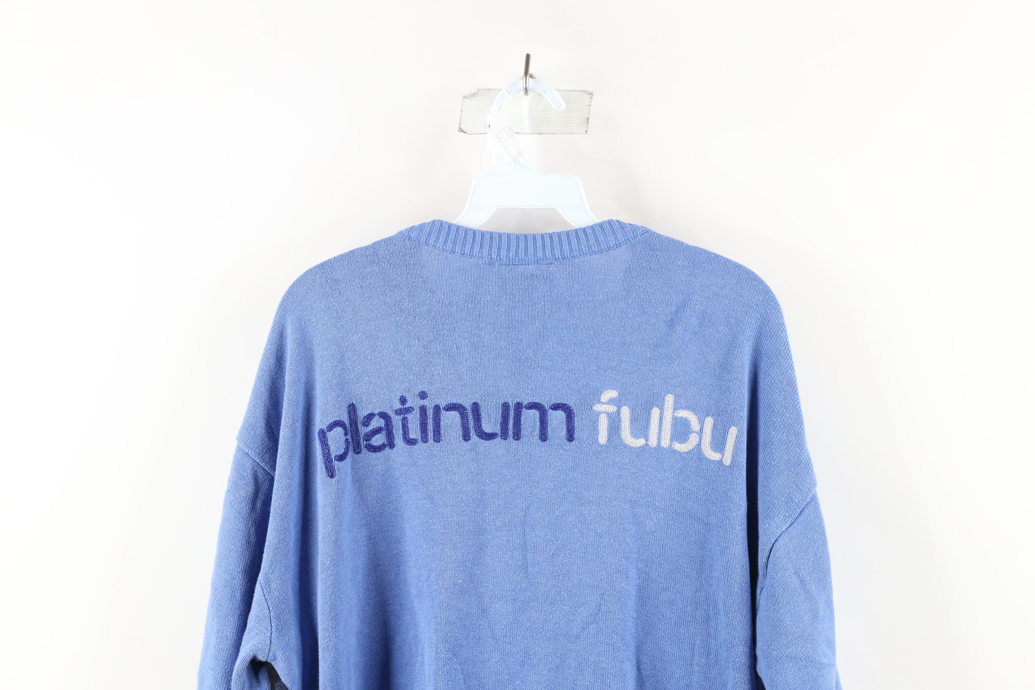Fubu × Vintage Vintage 90s FUBU Albert and the Junkyard Gang Knit Sweater Size US XXL / EU 58 / 5 - 12 Thumbnail