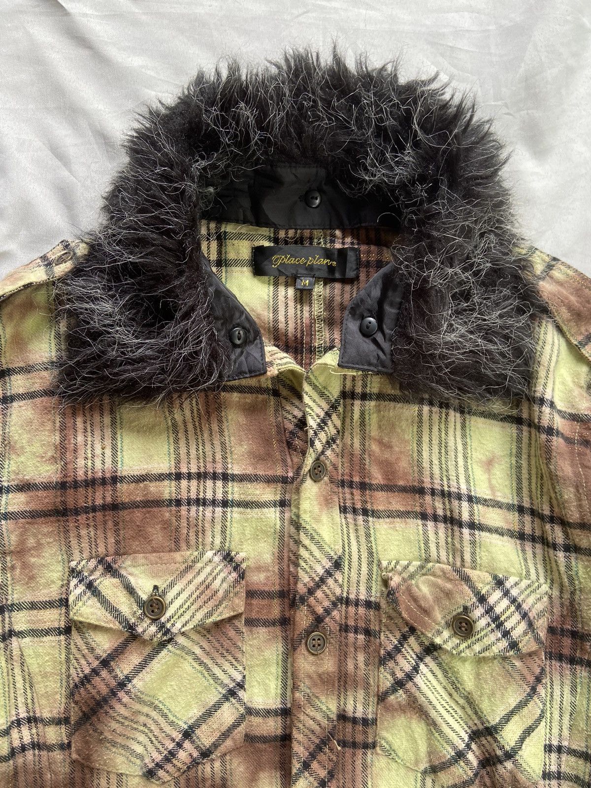 Japanese Brand LOVE EXPRESSION FAUX FUR BUTTON DOWN SHIRT Size US M / EU 48-50 / 2 - 9 Thumbnail