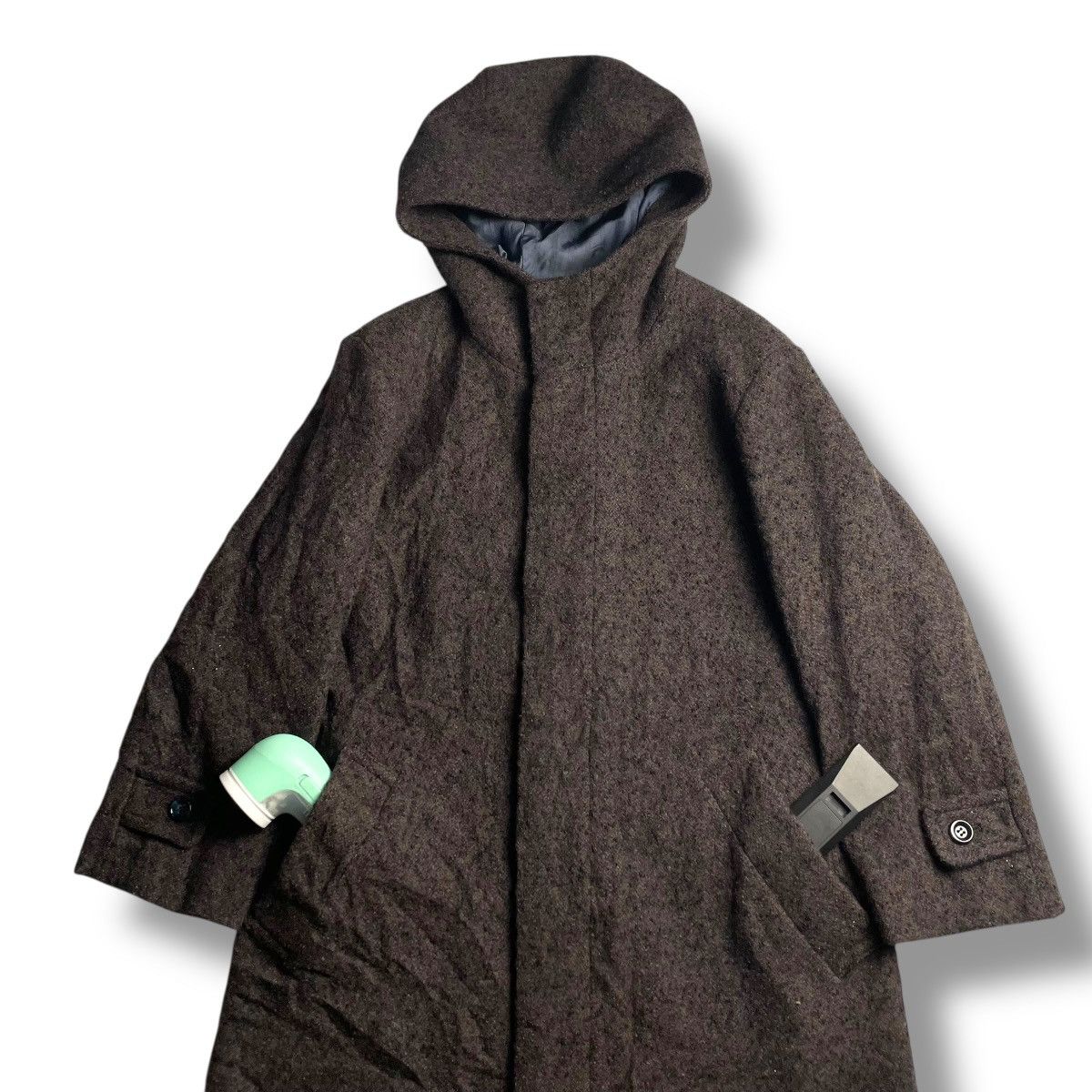 Issey Miyake 🇯🇵 VINTAGE HAI SPORTING GEAR WOOL LONG COAT JACKET Size US M / EU 48-50 / 2 - 3 Thumbnail