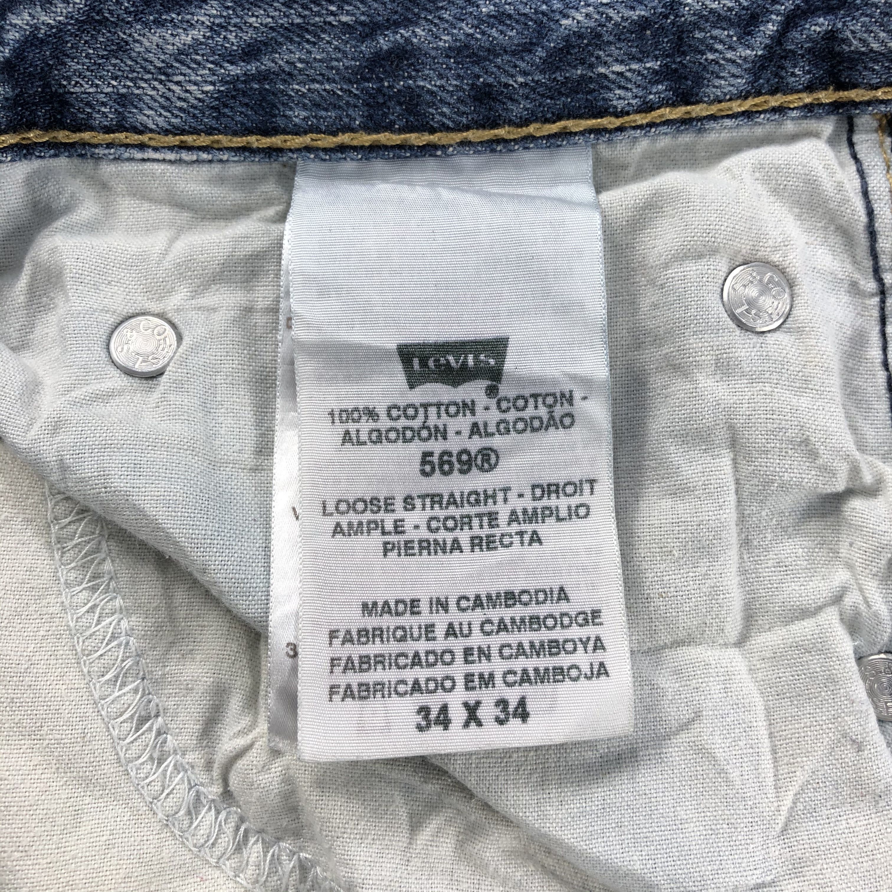 Levi's Vintage Blue Wash Levis 569 Jeans-J1211 Size US 36 / EU 52 - 9 Thumbnail