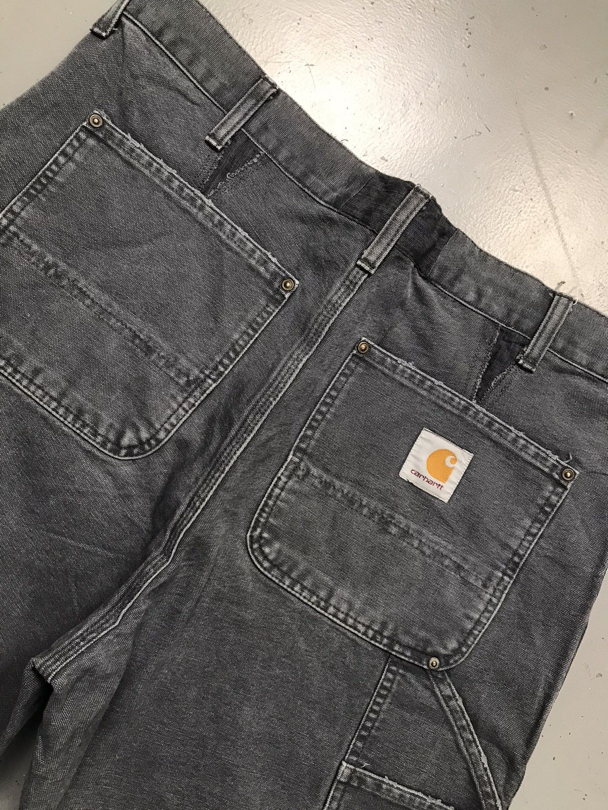 Carhartt Vintage Carhartt repaired carpenter workwear denim Size US 39 - 14 Thumbnail