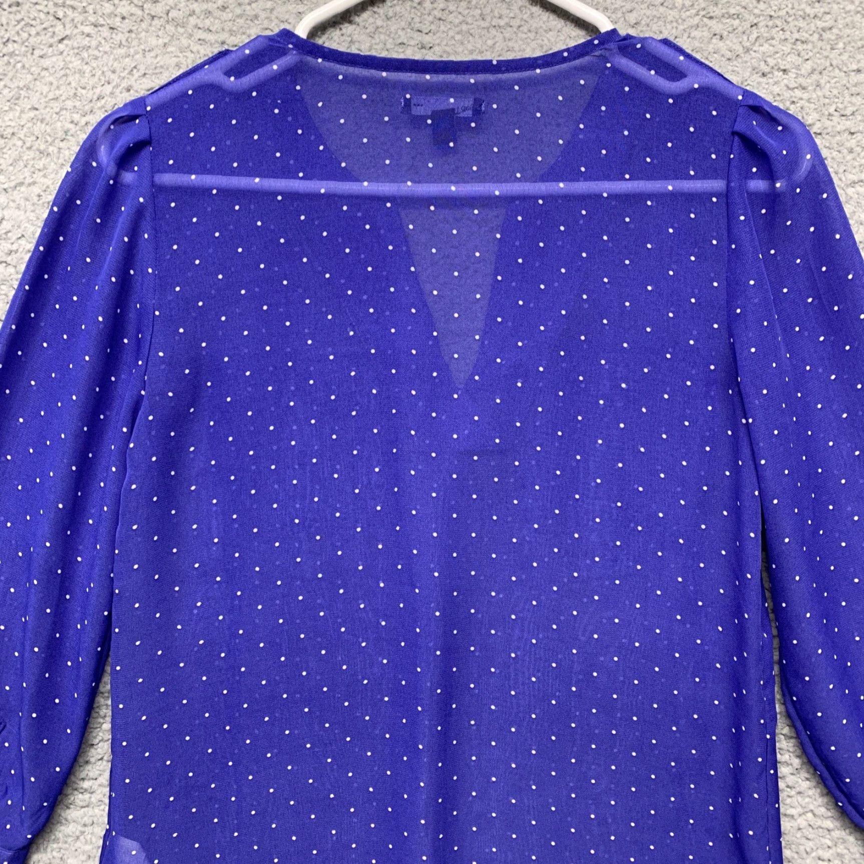 Gap Gap Tunic Women XS Blue 2 Pockets Polka Dot 3/4 Sleeve V-Neck Pullover Women's Tunic Size XS / US 0-2 / IT 36-38 - 5 Thumbnail