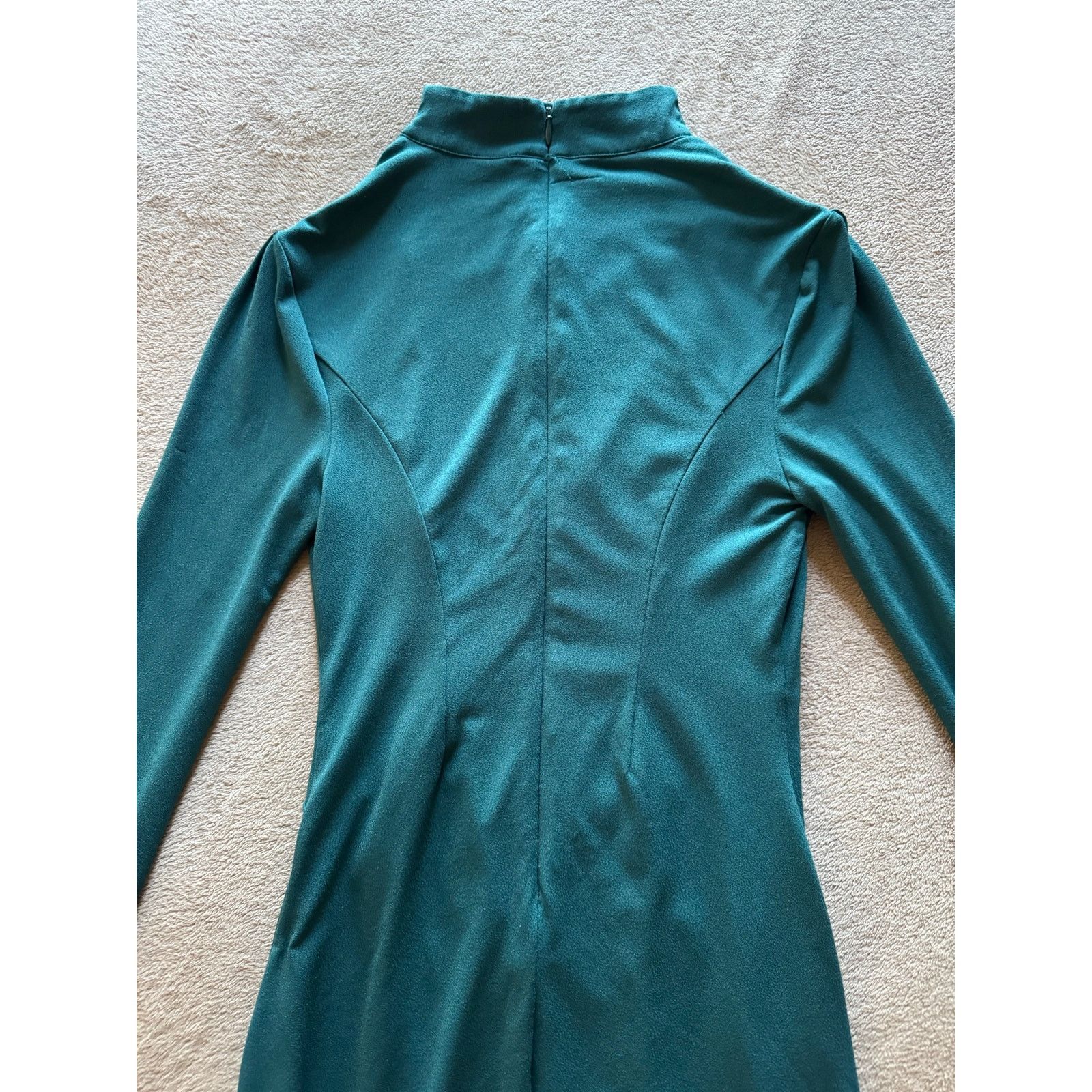 Georges Marciano Marciano Guess Teal Bodycon Dress Gold Coin Buttons Draped Size XS / US 0-2 / IT 36-38 - 6 Thumbnail