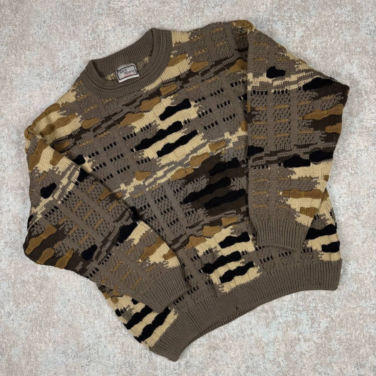 CARLO ALBERTO 3D TEXTURED KNIT COOGI STYLE
