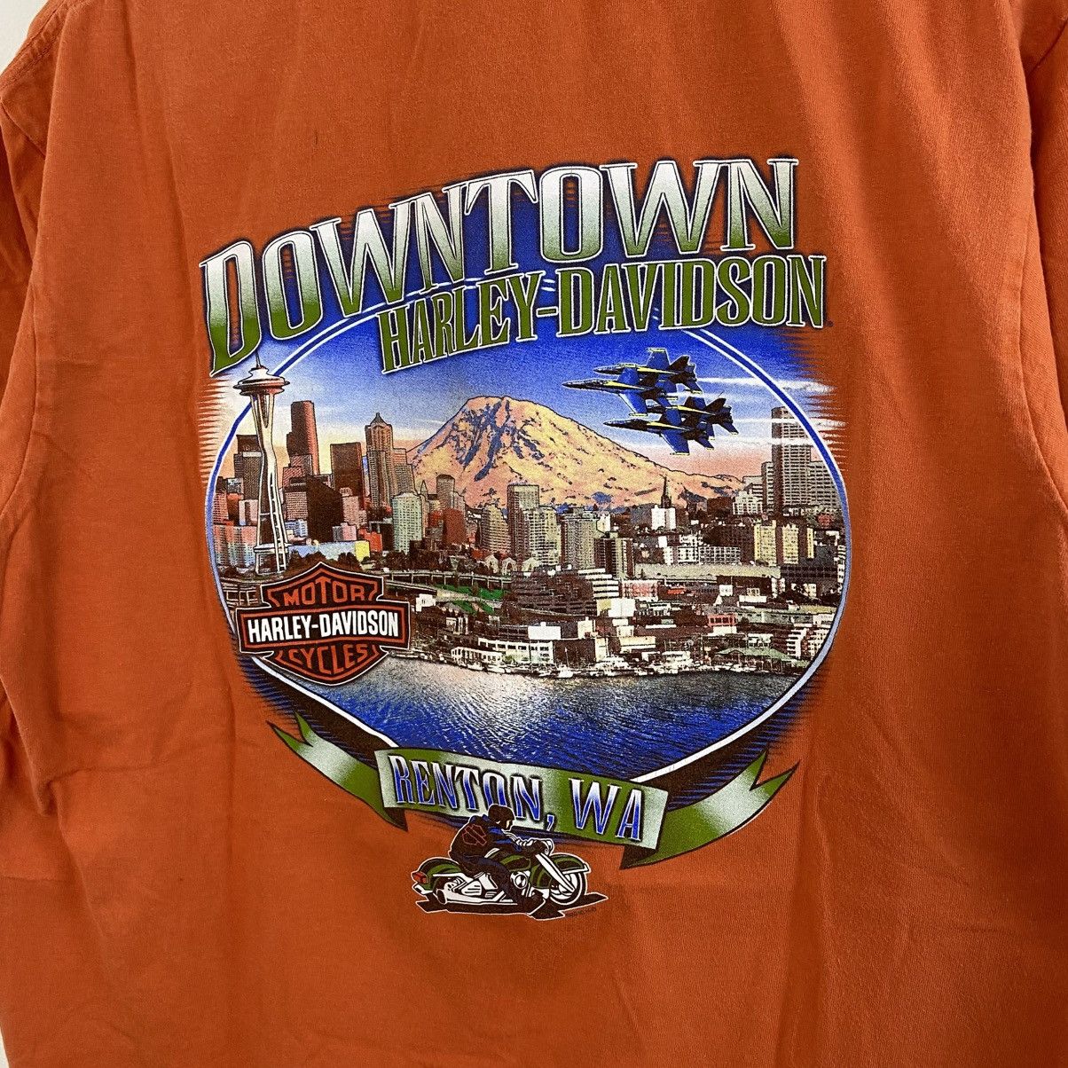 Harley Davidson Vintage Harley Davidson T Shirt L Downtown Renton Washington Size US L / EU 52-54 / 3 - 1 Thumbnail