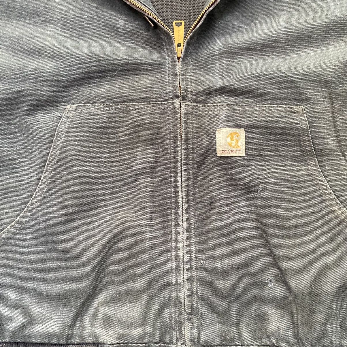 Carhartt Vintage Carhartt Faded Black Hooded Jacket Size US XL / EU 56 / 4 - 7 Thumbnail
