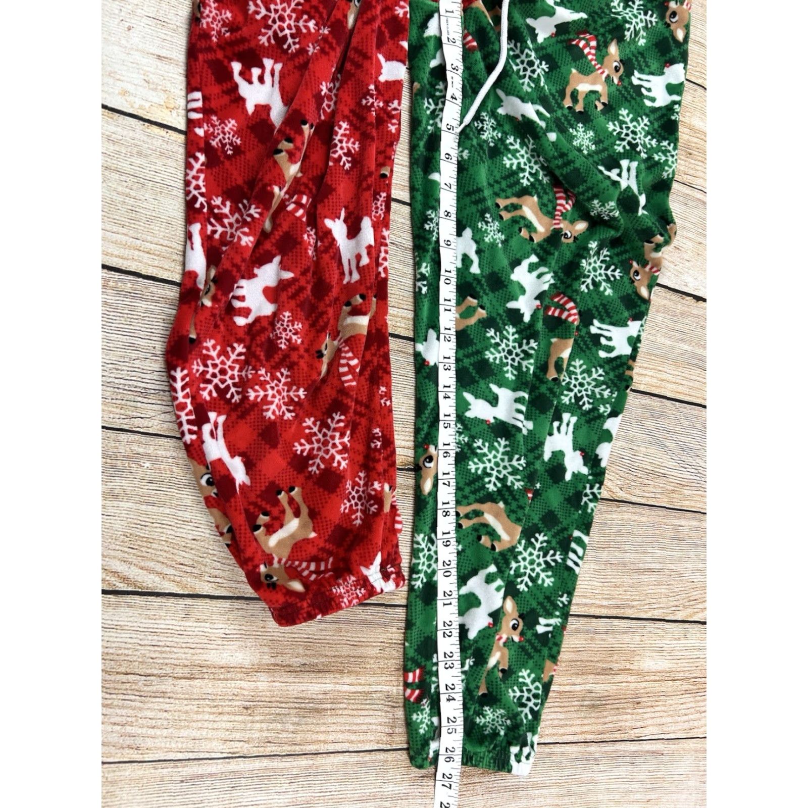 Vintage RUDOLPH THE RED NOSED REINDEER Christmas Pajama Pants Red Green Size M 8-10 Women Regular Pajama Pants Christmas Rudolph Size ONE SIZE - 4 Thumbnail