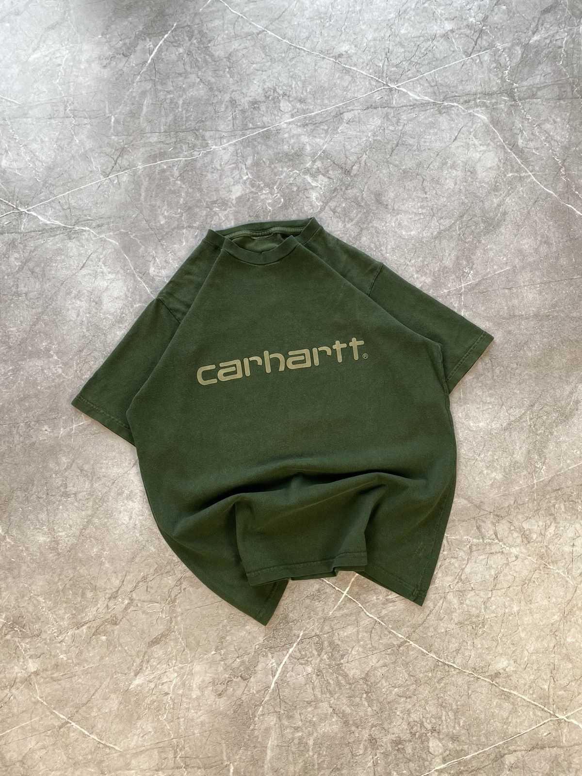 Carhartt × Vintage Vintage Y2K Carhartt Big Centre Logo Shirt 90s Khaki Size S Size US S / EU 44-46 / 1 - 1 Thumbnail