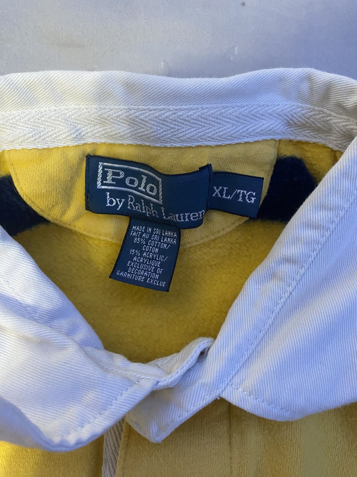 Polo Ralph Lauren Polo Ralph Lauren Yellow and Black Stripped Rugby Shirt Size US XL / EU 56 / 4 - 3 Thumbnail