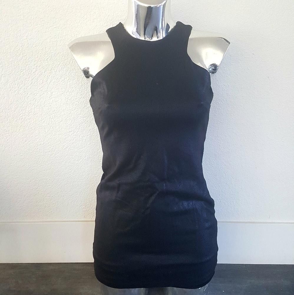 Forever 21 Black Snakeskin F21 High Neck Mini Size S / US 4 / IT 40 - 1 Thumbnail