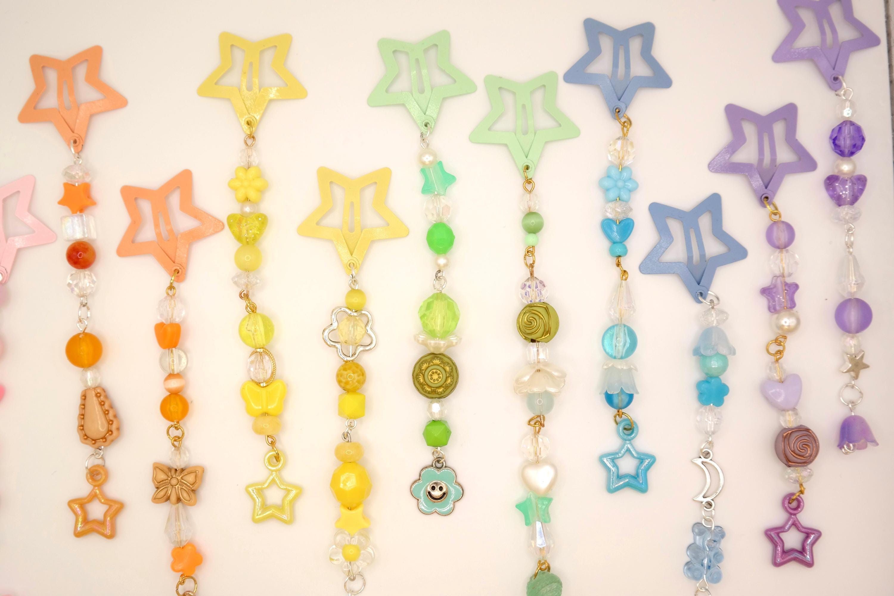 Handmade Colorful Star Decorated Hair Clips Size ONE SIZE - 7 Thumbnail