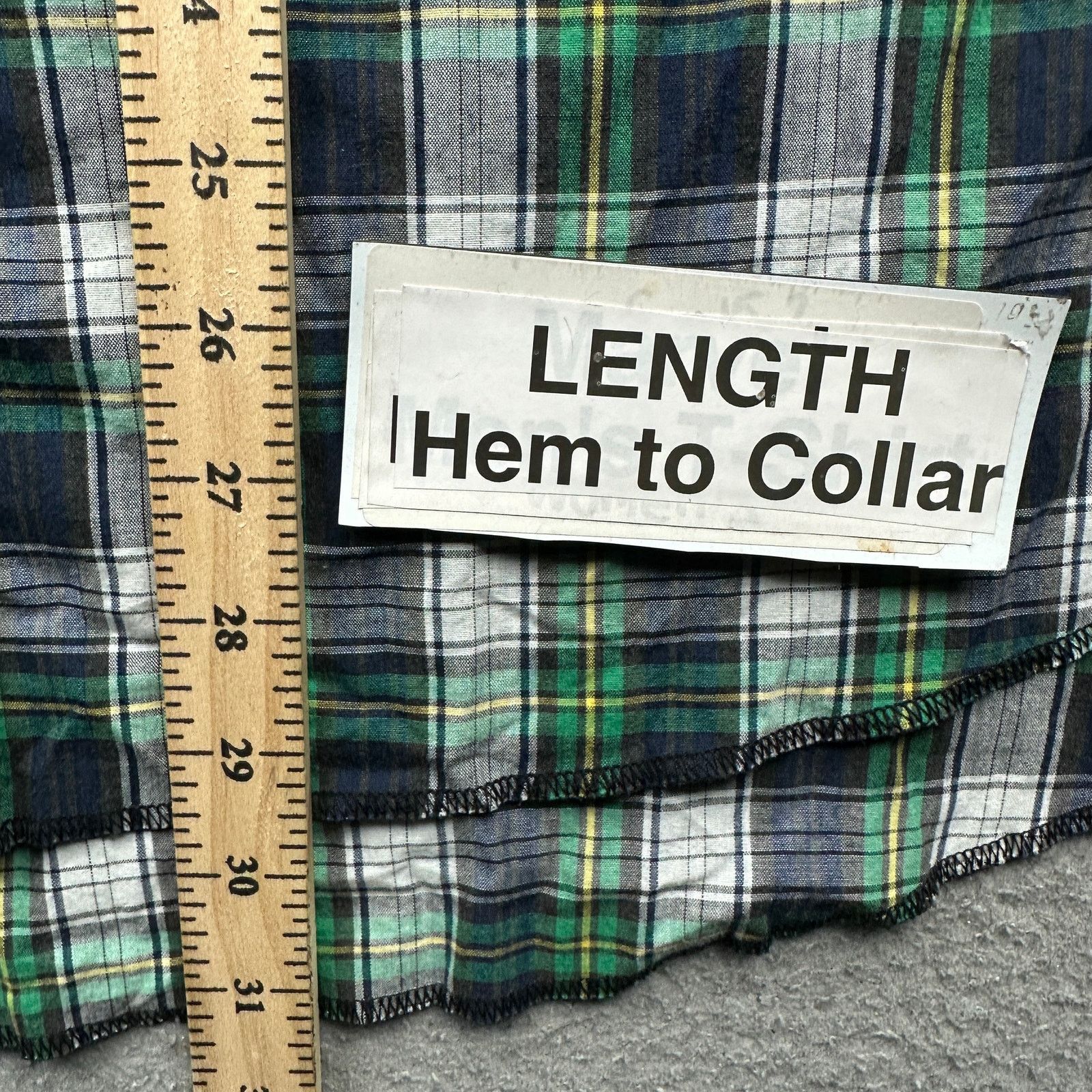 Wrangler Wrangler X-Long Tail 16.5 34 Plaid Green Shirt L Mens Green Size US L / EU 52-54 / 3 - 5 Thumbnail