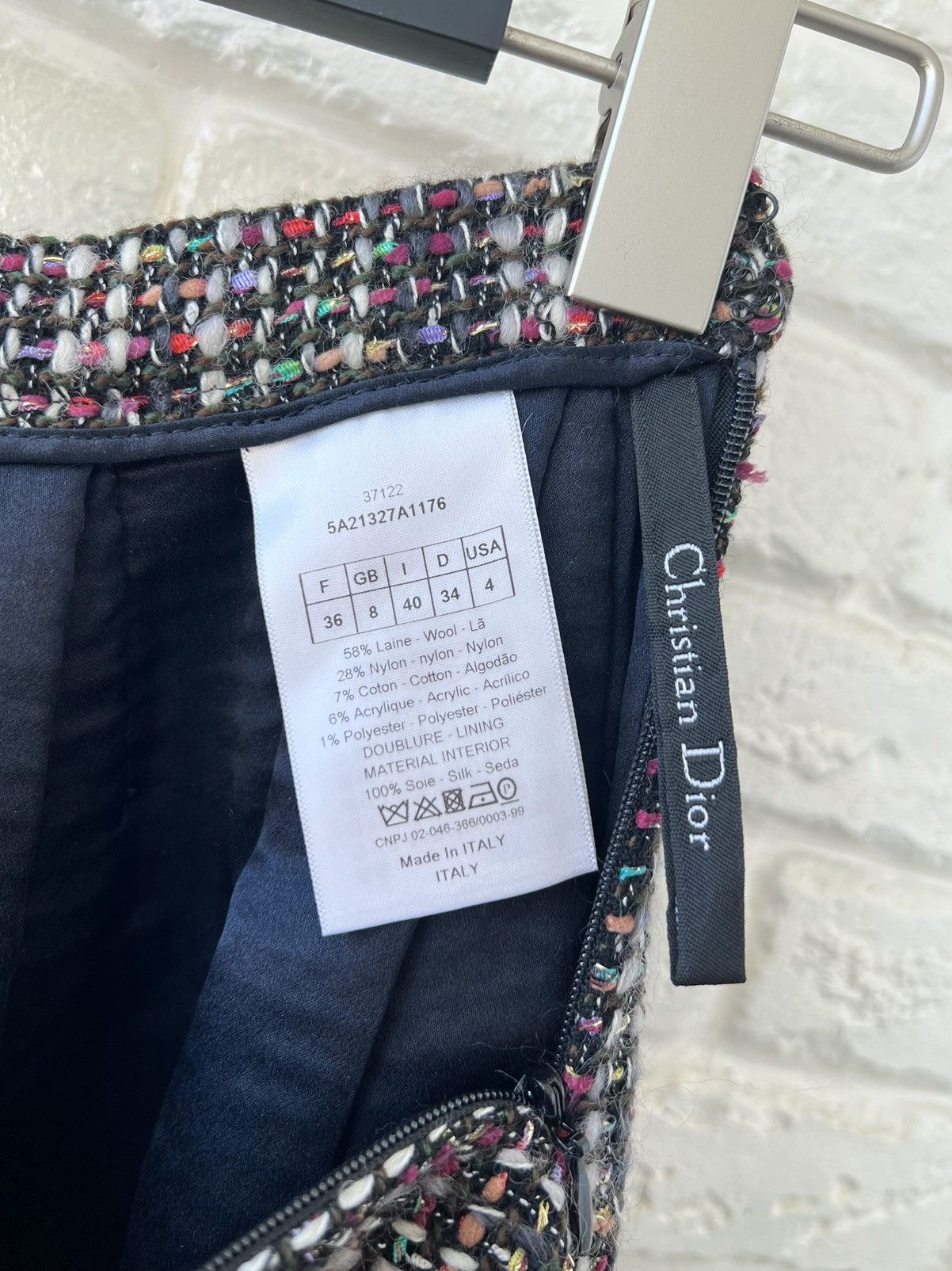 Dior Christian Dior Mixed Tweed Wool Skirt Size 27" / US 4 / IT 40 - 6 Thumbnail