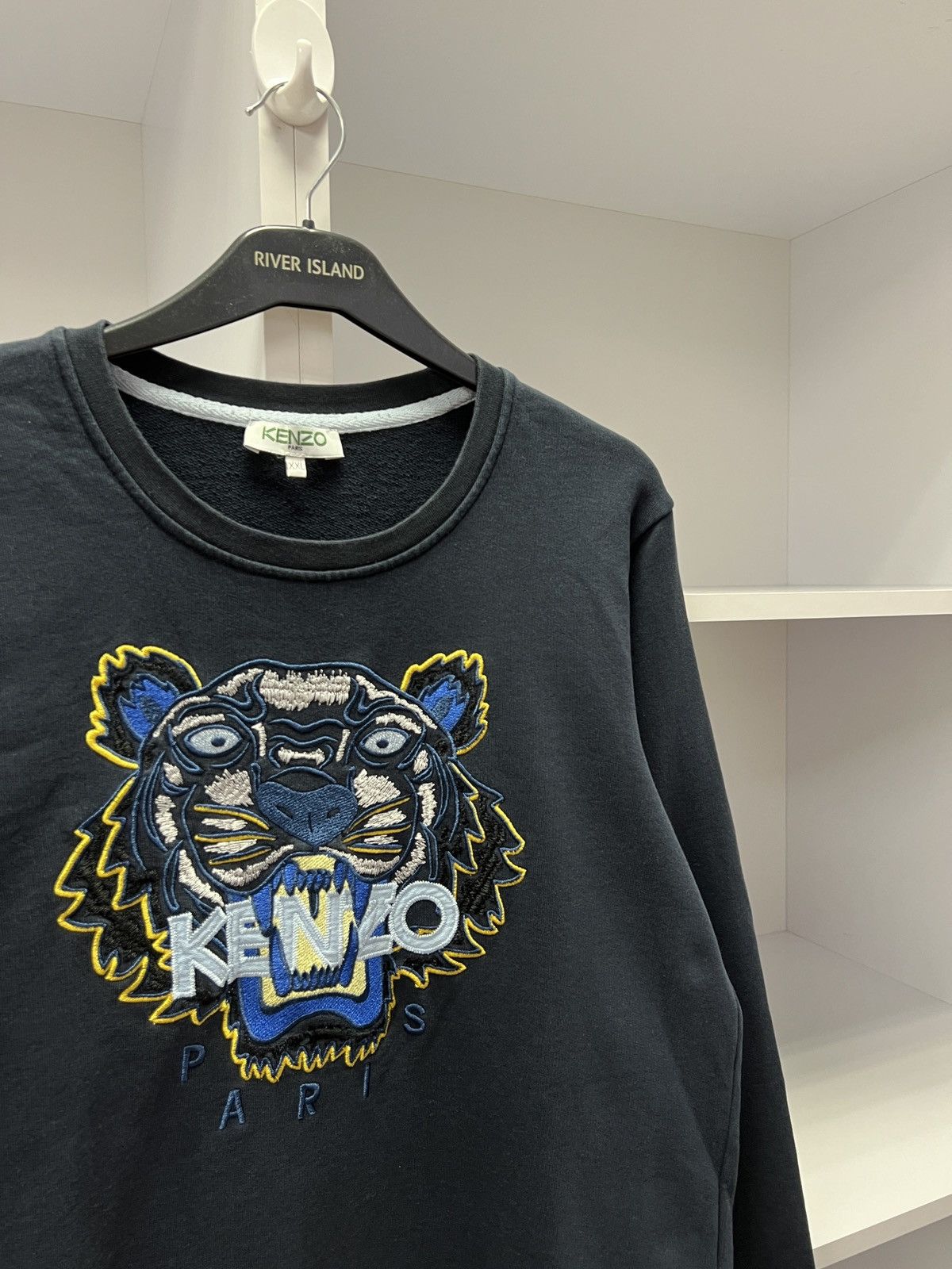 Designer × Kenzo × Vintage Vintage Kenzo Tiger Embroidered Sweatshirt Size US L / EU 52-54 / 3 - 8 Thumbnail