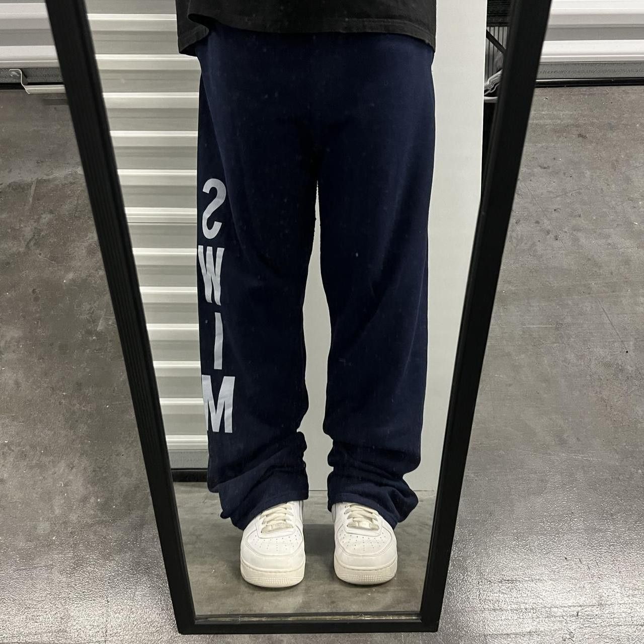 Japanese Brand × Vintage Vintage Y2K/2000s Baggy Navy Blue Sweatpants with Pockets! Size US 32 / EU 48 - 1 Thumbnail