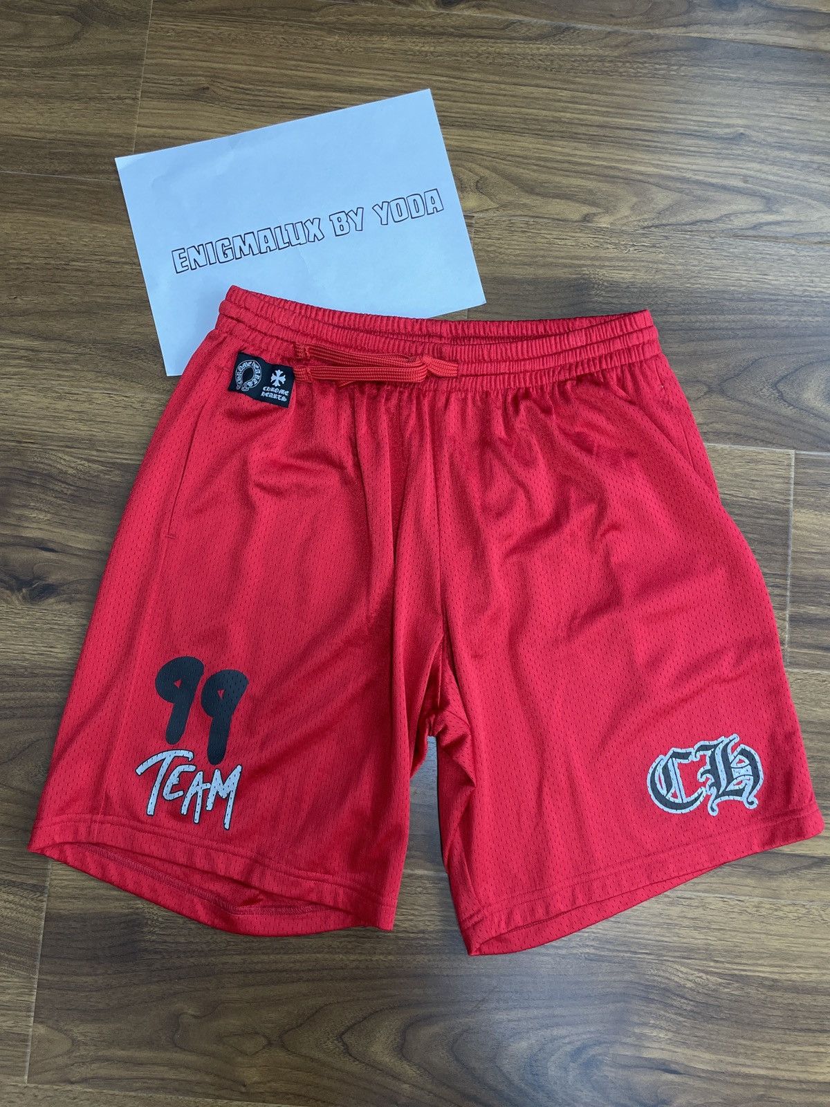 Chrome Hearts CHROME HEARTS MESH VARSITY SHORTS RED XL | Grailed