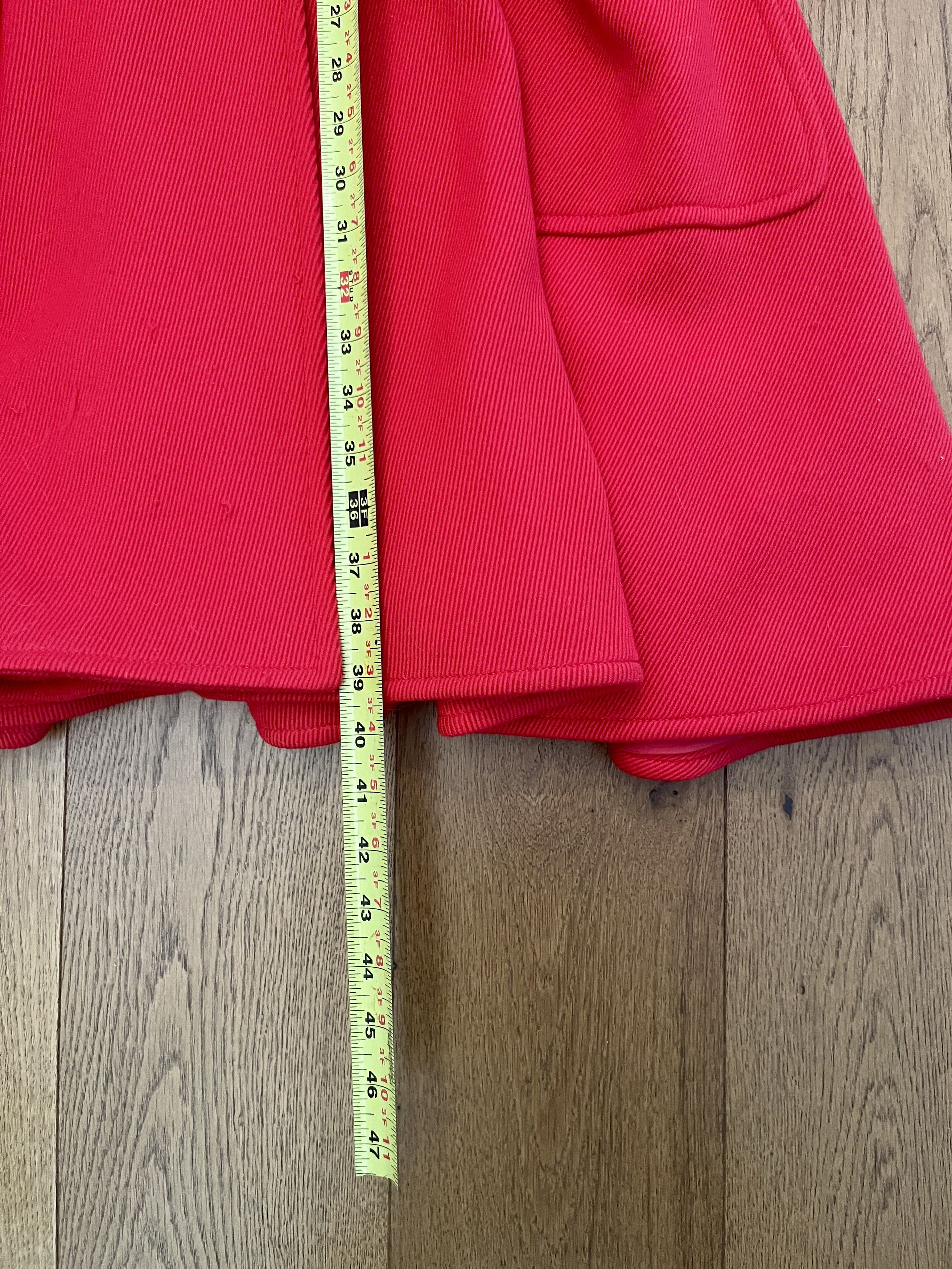 Valentino Vintage Valentino Boutique Red Tweed Peaked Lapel Coat Italy Size M / US 6-8 / IT 42-44 - 10 Thumbnail