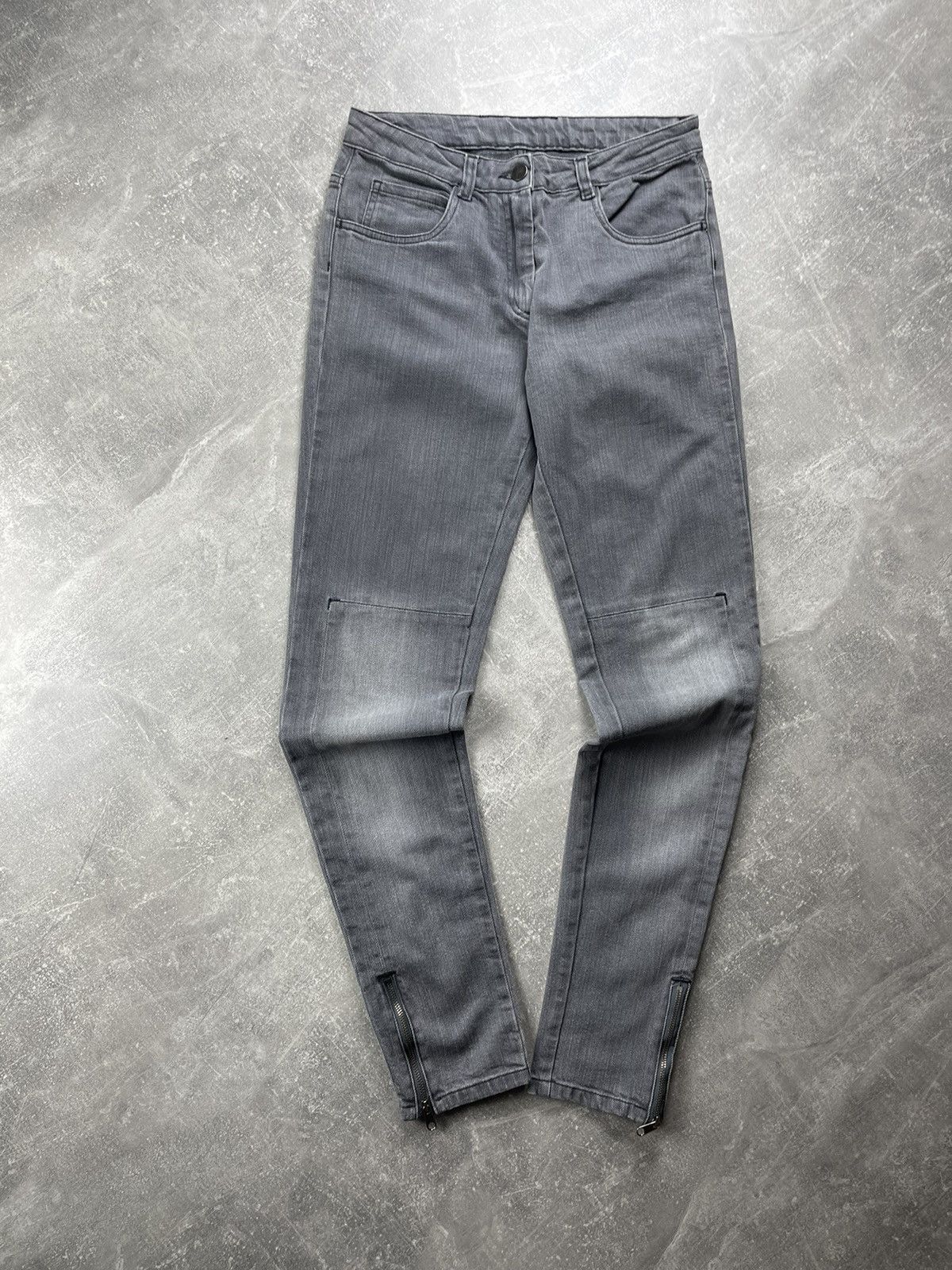 Maison Margiela MM6 Maison Martin Margiela Gray Slim Zip Ankle Jeans Size 28" / US 6 / IT 42 - 2 Thumbnail